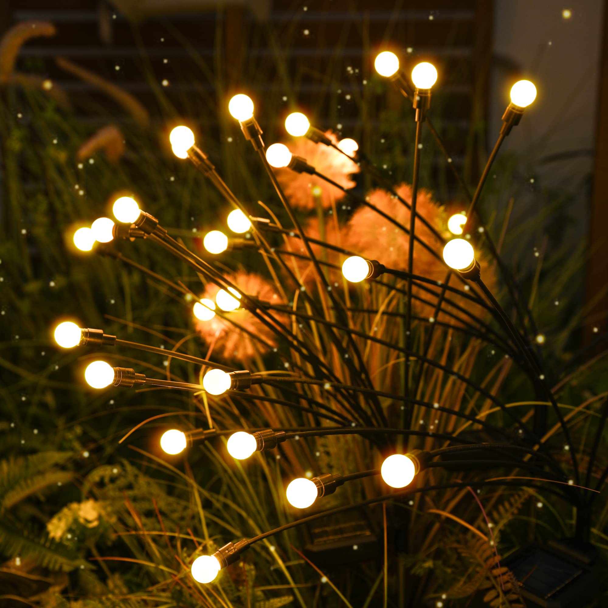 Patiopia Solar Garden Lights, Led Firefly Garden Lights Solar Outdoor, Solar Lights For Outside Sway By Wind,Solar Lights Outdoor Waterproof For Christmas Yard Patio Pathway Decoration（2 Pack+2 Pack）