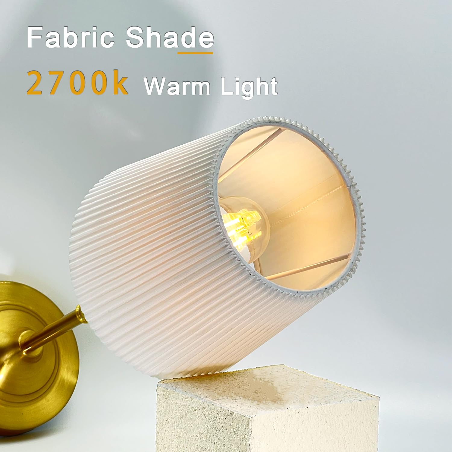 Gdszbysm Cordless Lamp, Rechargeable Led Table Lamp 5200Mah Battery Operate Portable Nightstand Lamp Dimmable Touch Control Fabric Shade 2700K Warm Light For Dining Bedroom Living Room Patio Decor Gold