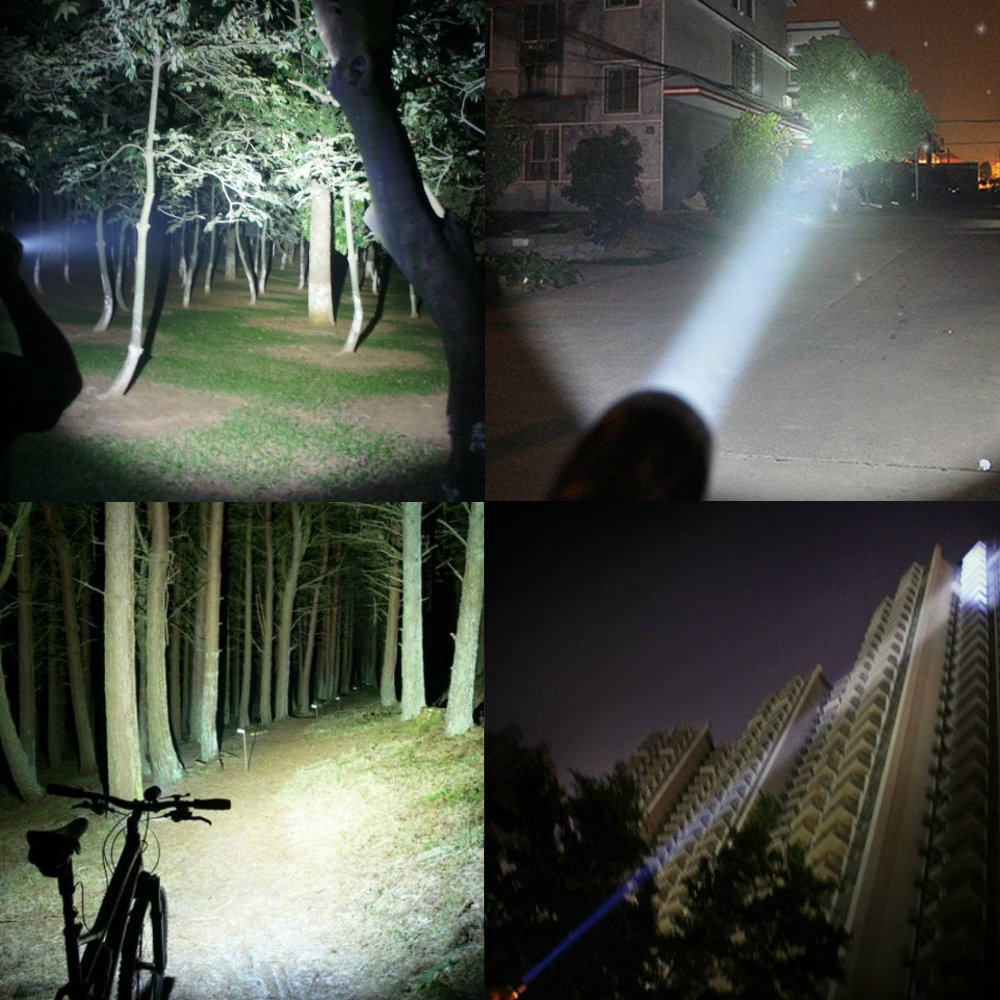 Peakplus Rechargeable Utility Flashlight Lfx1000 (Rechargeable Battery And Charger Included) - High Lumens Led, Super Bright, Zoomable, 5 Modes, Water Resistant - Best Camping, Emergency Flashlights