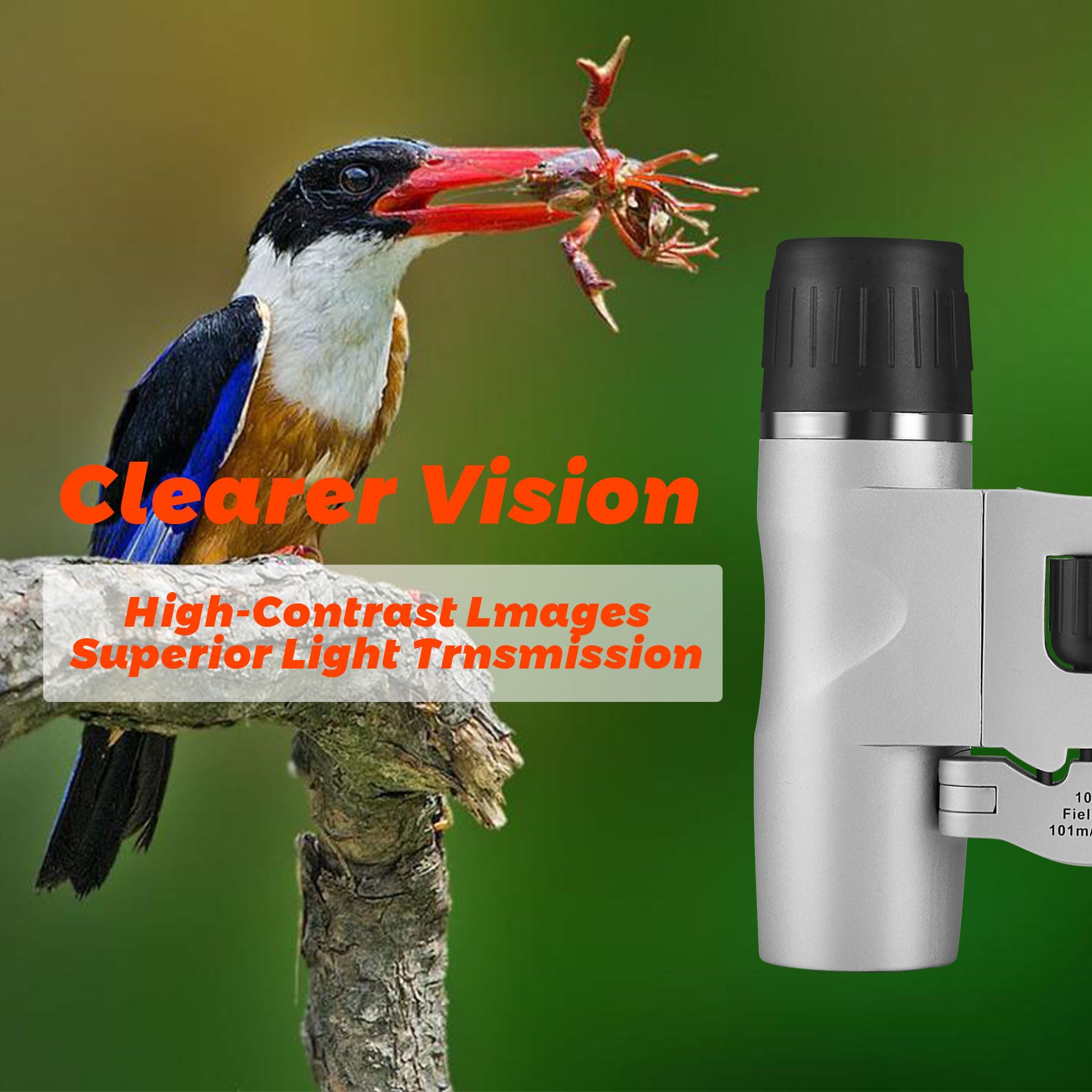 Pussboosa Binocularsbinoculars 10X25 For Adults And Children,Bak4 Prism,High Magnification Easy Focus Binoculars With Shimmering Field Of View,Compact Binoculars For Birdwatching And Outdoor Adventures