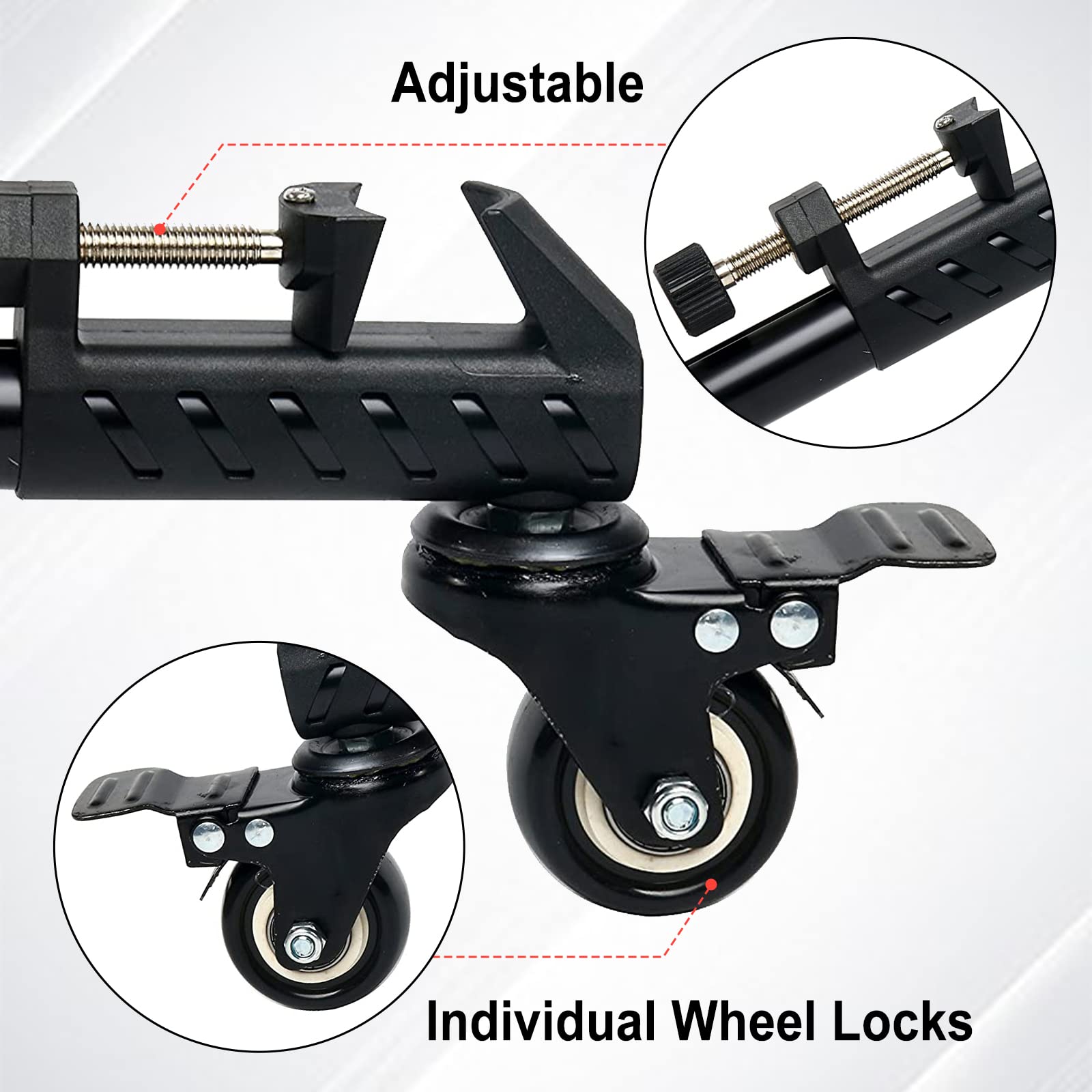 Kubas Yaeccc Kingjoy Vx-600 Photography Heavy Duty Tripod Dolly Wheels Adjustable Leg Mounts Compatible With Canon Nikon Sony Dslr Camera Camcorder Photo Video