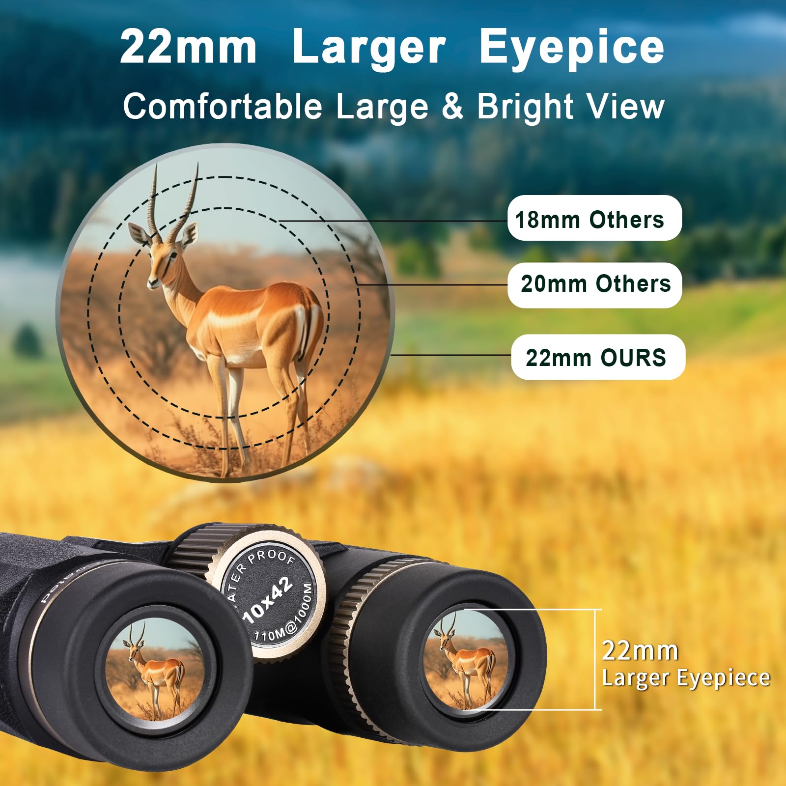 Cert Leidis 10X42 Hd Binoculars For Adults High Powered With Phone Adapter And Tripod, Super Bright Bak4 Prism Waterproof Compact Binoculars For Bird Watching Hunting Stargazing Hiking Cruise Travel