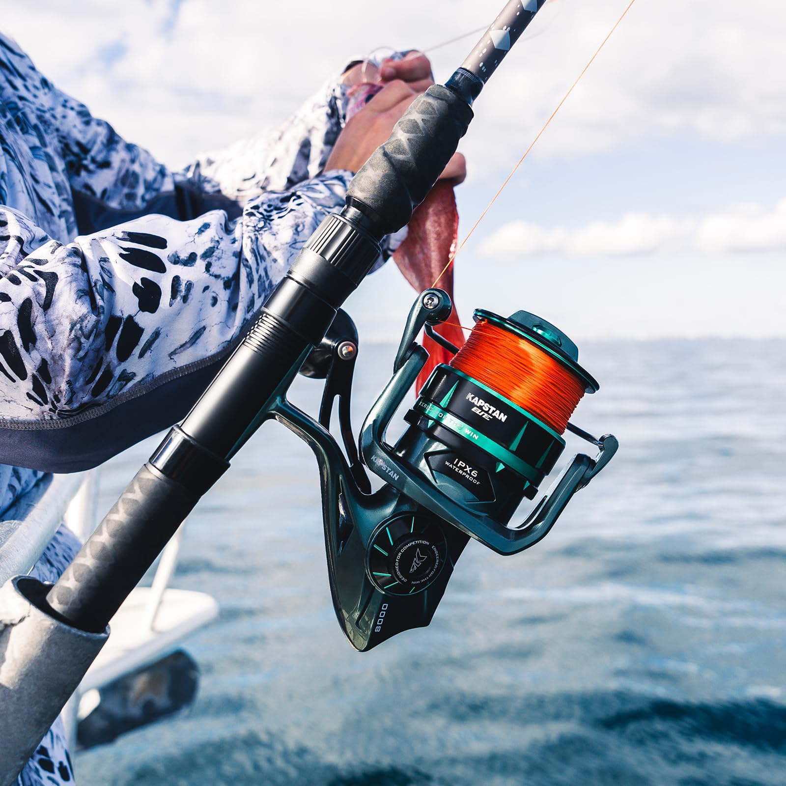 Kastking Kapstan Elite Hs Saltwater Spinning Reel & Superpower Braided Fishing Line