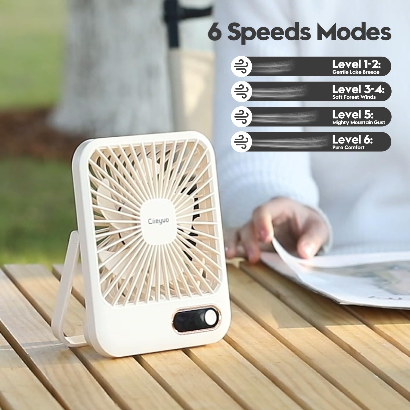 Cruise-Approved Fan Compact Ultra Thin Travel Fan For Sleeping Rechargeable With 180° Rotating