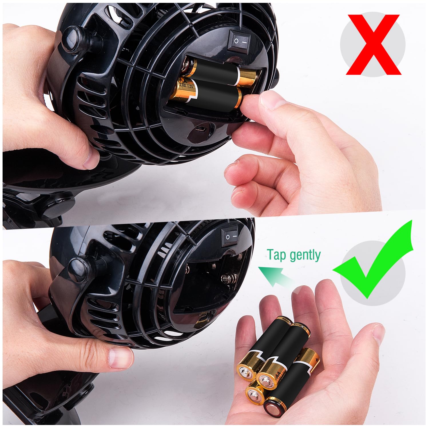 Gazeled Battery Operated Fans, Stroller Fan Battery Operated, Portable Battery Powered Fan With Clip
