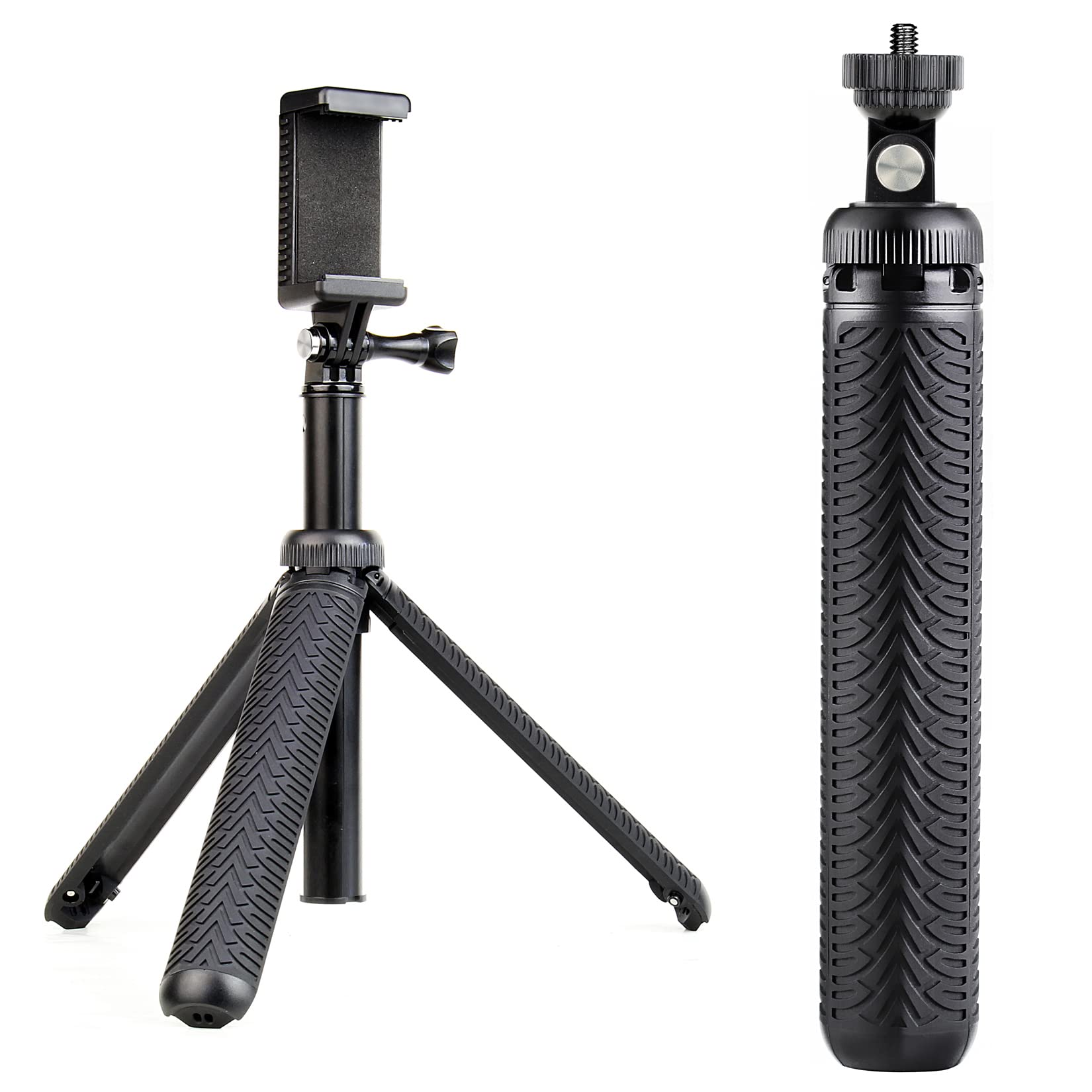 Qiuniu Extendable Selfie Stick/Handgrip/Monopod/Tripod For Gopro Hero 13 12 11 10 9 8 7 6 5 4 3 2 Session 2018, Acaso, Ek5000 Ek7000/Sjcam Sj4000 Sj500 Action Cameras, Cell Phones, Compact Digital Cameras