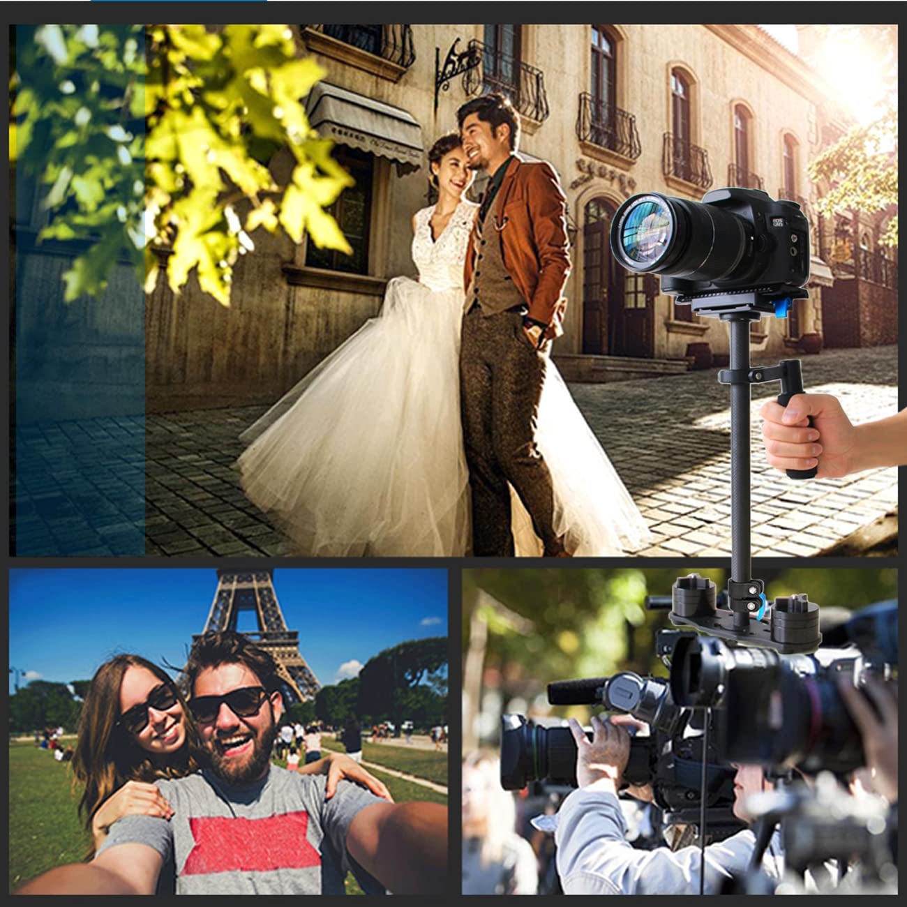 Hgfsgggreehy Carbon Fiber Handheld Camera Stabilizer, Slr Camera Video Photography Shock Absorber For Dslr & Dv Digital Video & Cameras