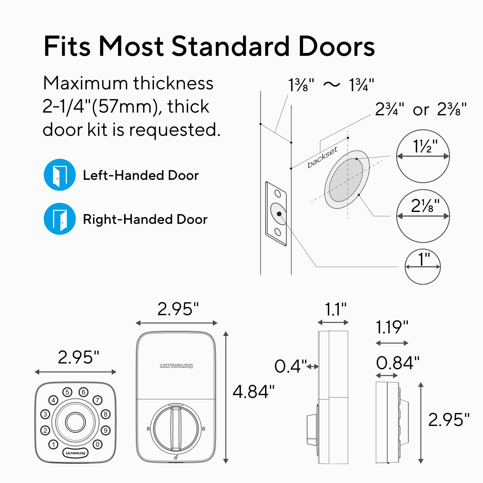 Ultraloq U-Bolt Pro Z-Wave Smart Lock With Fingerprint Id, Work With Z-Wave Plus, Home Assistant, Compatible With Smartthings, Hubitat Etc, Wifi Bridge Included, Ip65 Waterproof, 1 Year Battery