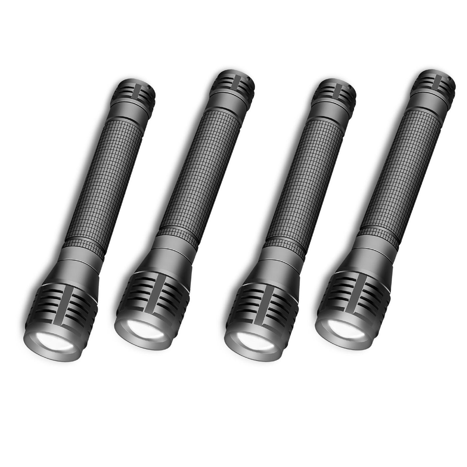 Hisonde 2000 Lumens Led Flashlight - Aa Battery Powered, 3 Modes, Zoomable Focus, Water Resistant - Perfect For Camping, Hiking, Emergency (Battery Not Included)