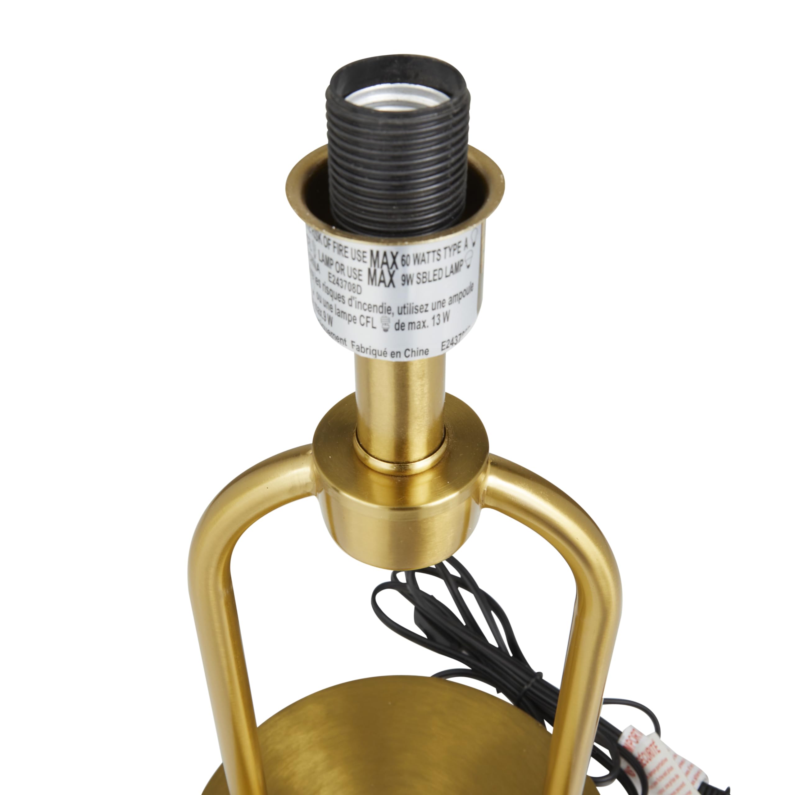 Cosmoliving By Cosmopolitan Deco 79 Metal Room Table Lamp Arched Accent Lamp With Drum Shade, Lamp 7" X 7" X 19", Gold