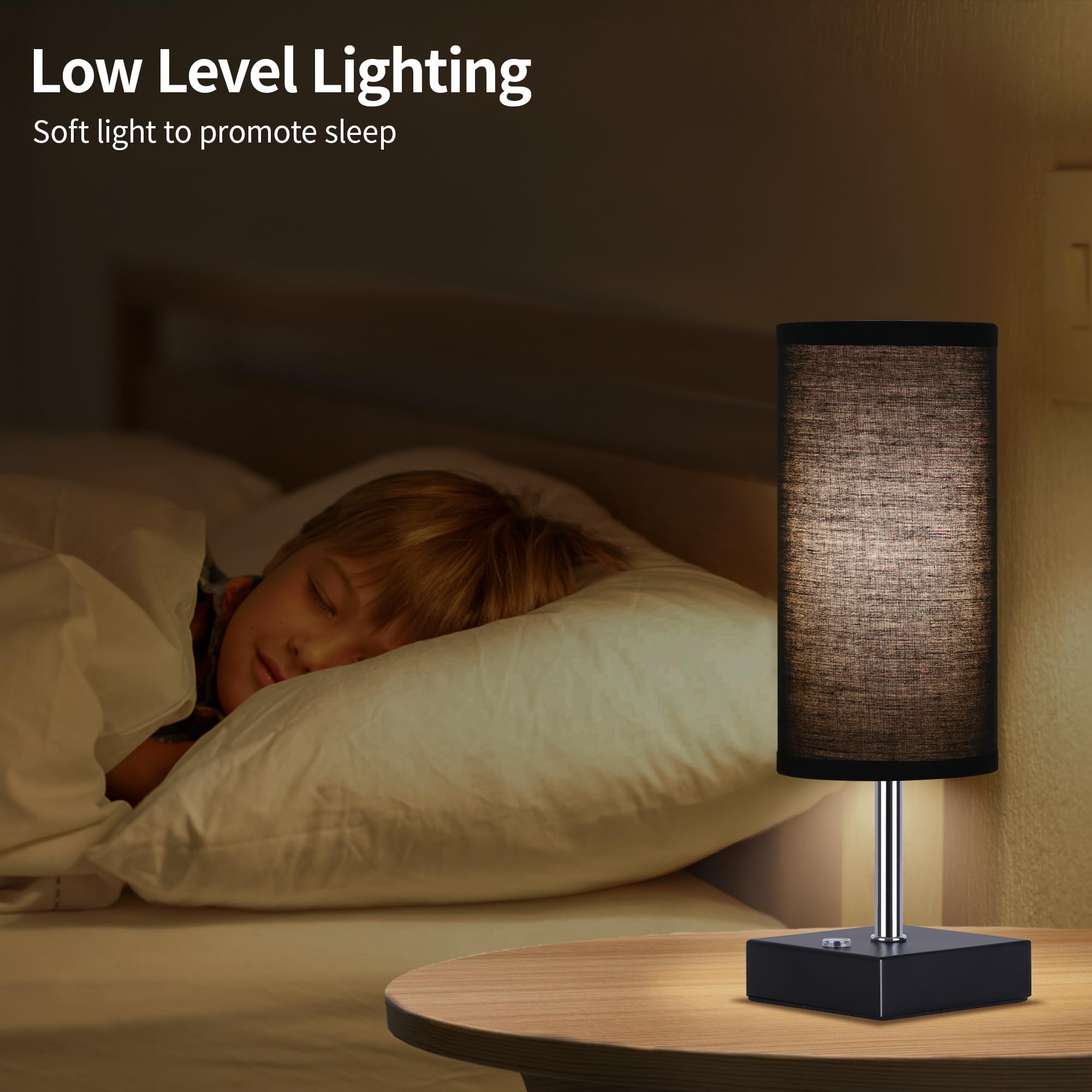 Avv Cordless Table Lamp, Battery Operated Lamp For Night Stand, 3 Modes Battery Powered Wireless Table Lamp, Touch Control Rechargeable Lamp For Bedroom, Living Room, Reading Room, 12 Inch Black