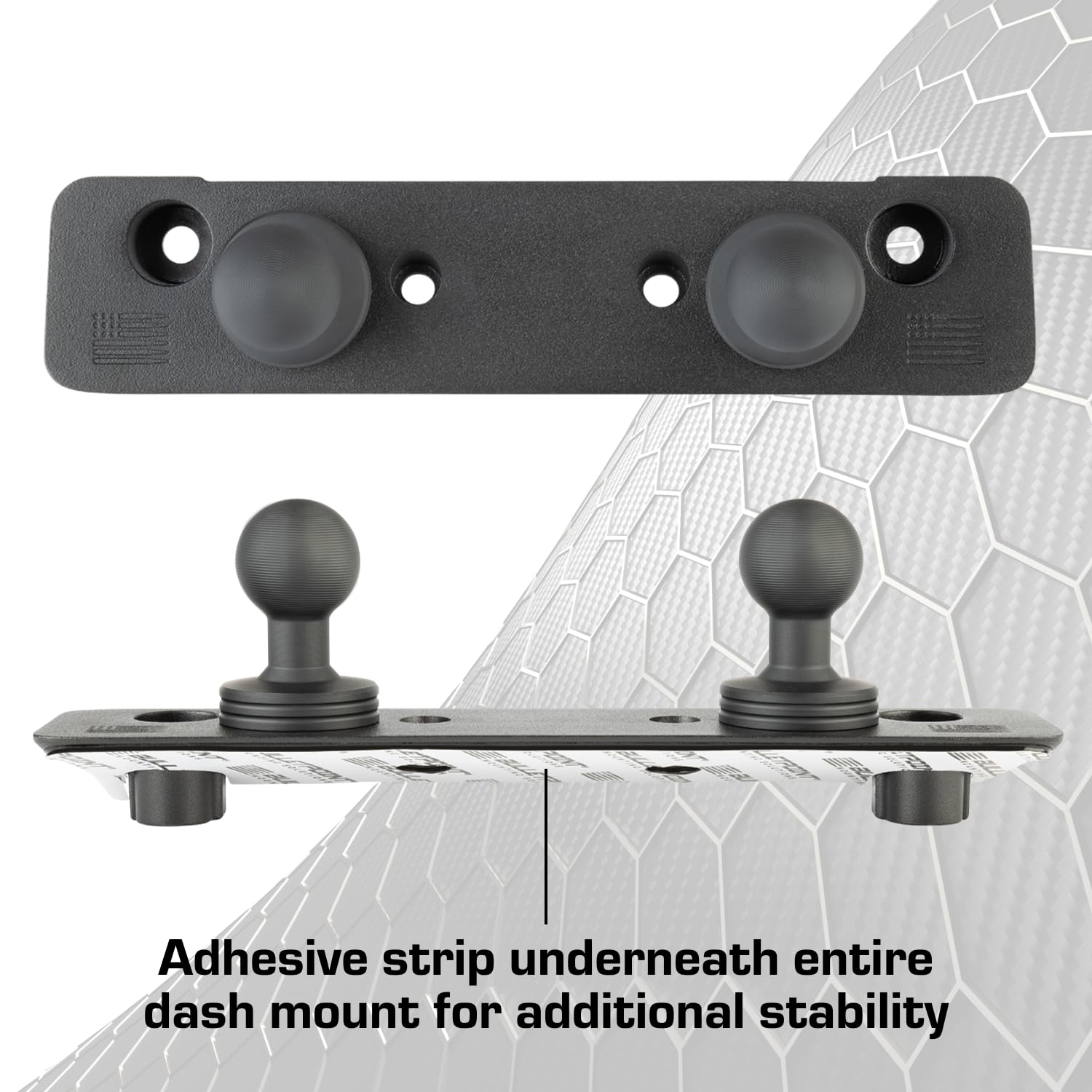 Bulletpoint Dash Mount Cell Phone Holder Compatible With 2013-2018 Ram Truck & 2019+ Ram 1500 Classic 20Mm Ball Mount - Compatible With Iphone And Android Smartphones (Dual Ball With 1 Phone Holder)