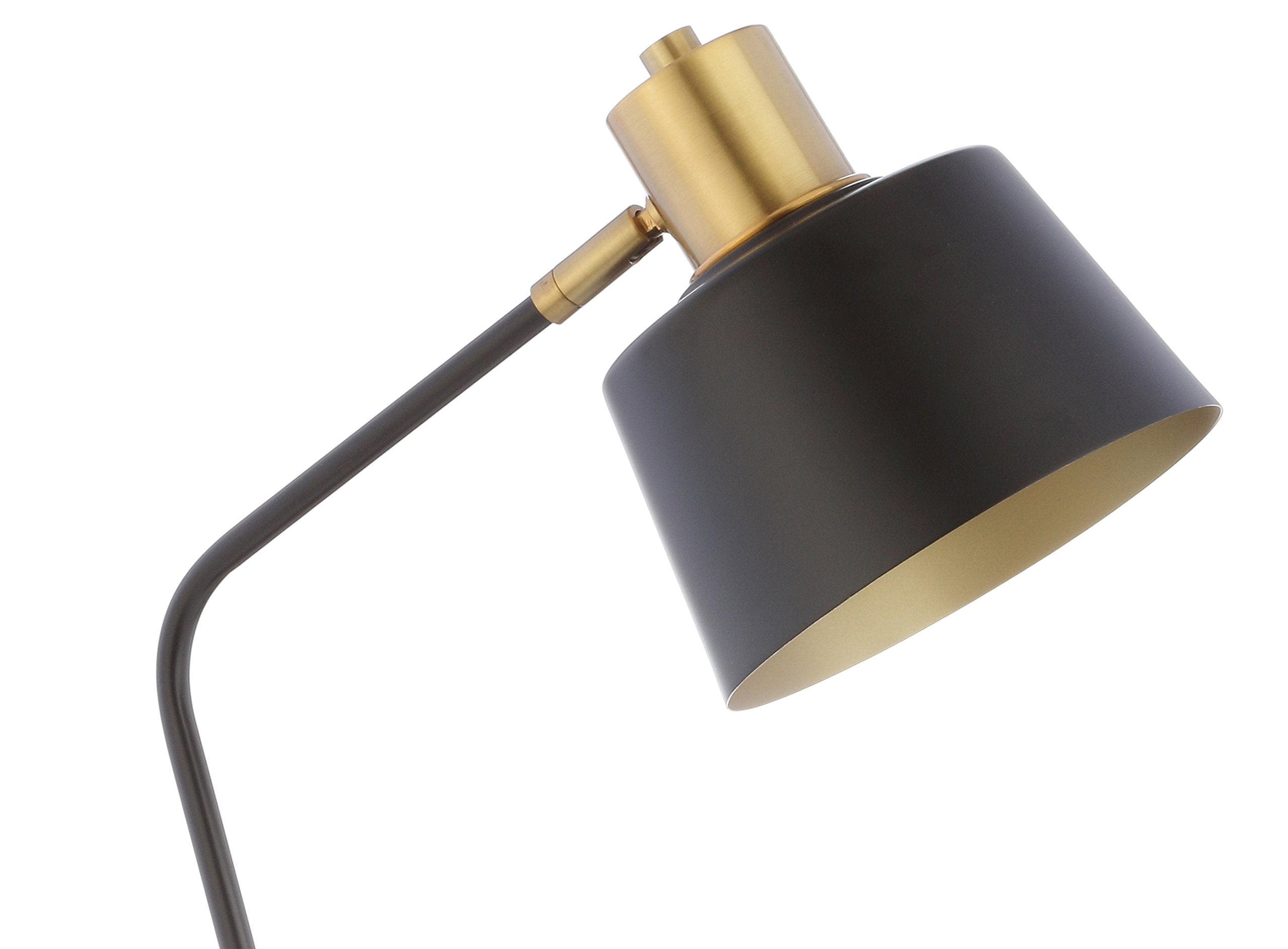 Jonathan Y Jyl6002A Rochelle 23" Metal Led Task Lamp Contemporary,Modern,Transitional For Bedroom, Living Room, Office, College Dorm, Coffee Table, Bookcase, Black/Brassgold