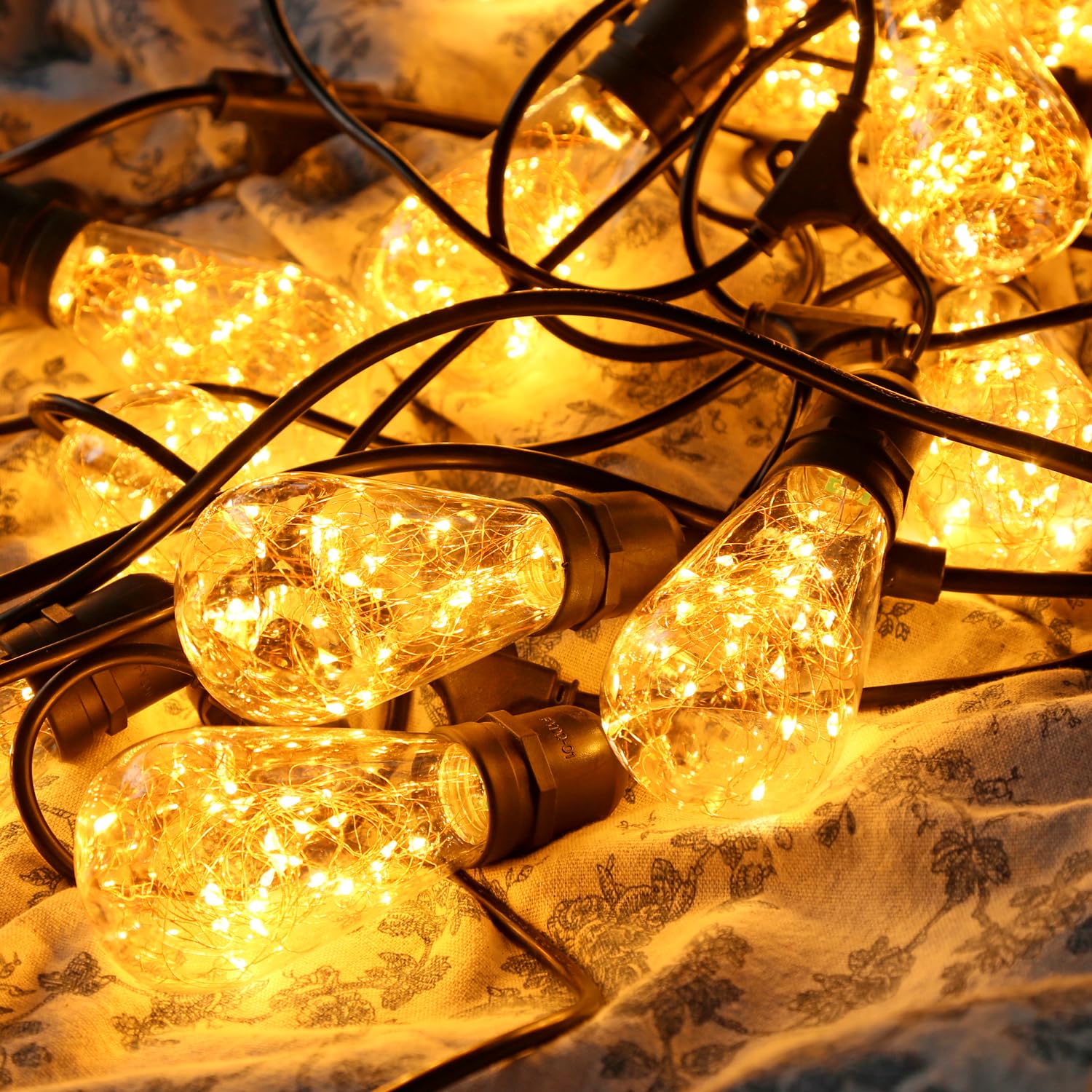 Ceinbota Ceinbota St19 Decorative String Light Bulbs,Led Fairy Bulb,1W Equivalent To 15W Incandescent Bulbs,Suitable For Liveing Room,Bedroom,Courtyard Light String Bulbs,Warm White 2200K,E26 Base,120V/Ac(6Pack)