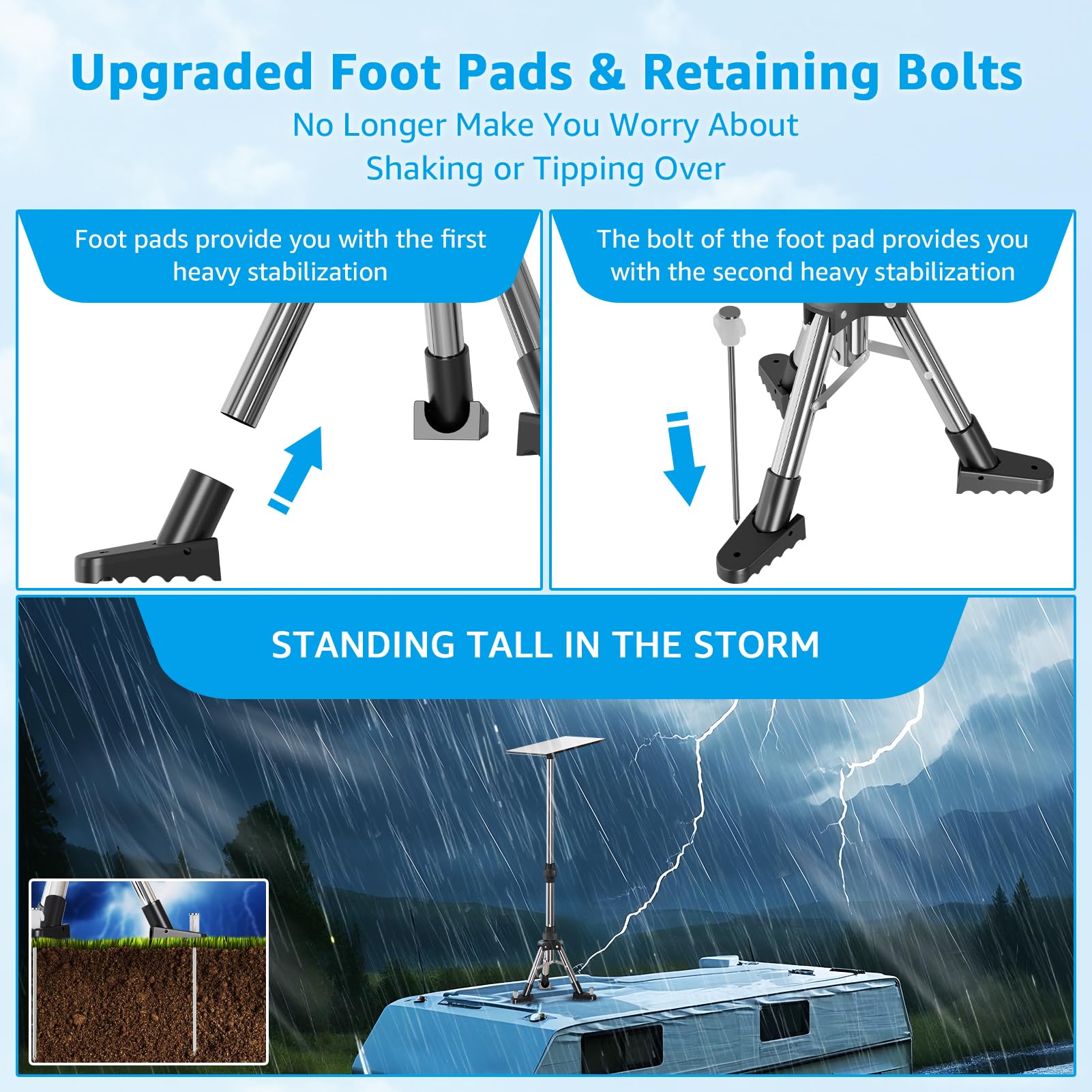 Oleaw Starlink Gen 3 Mini Tripod，Outdoor Portable Starlink Mounting Kit，Compatible With Starlink Mini Gen 3