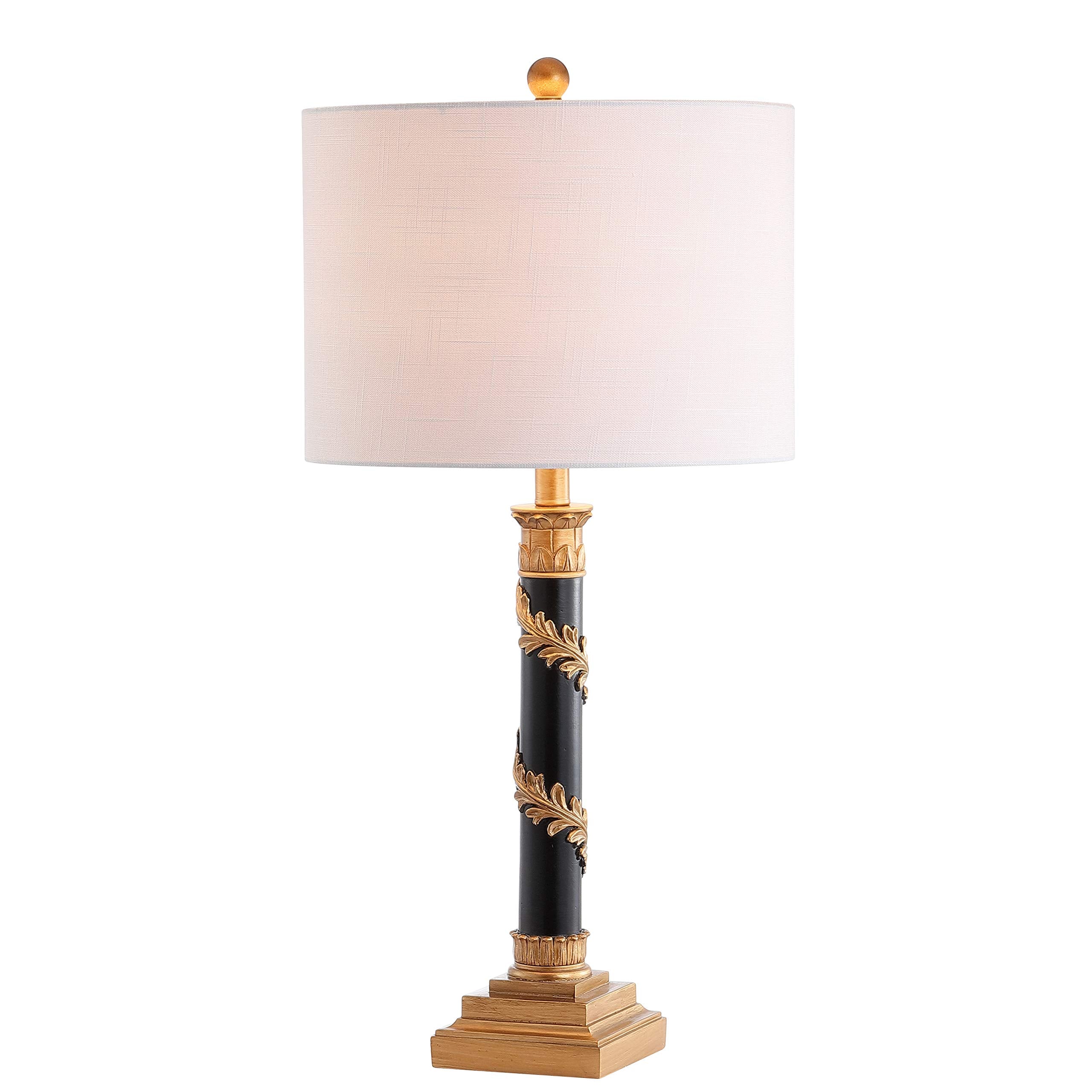 Jonathan Y Jyl3033A Camilla 28.5" Resin Led Table Lamp Traditional Classic Bedside Desk Nightstand Lamp For Bedroom Living Room Office College Bookcase Led Bulb Included, Antique Gold/Black