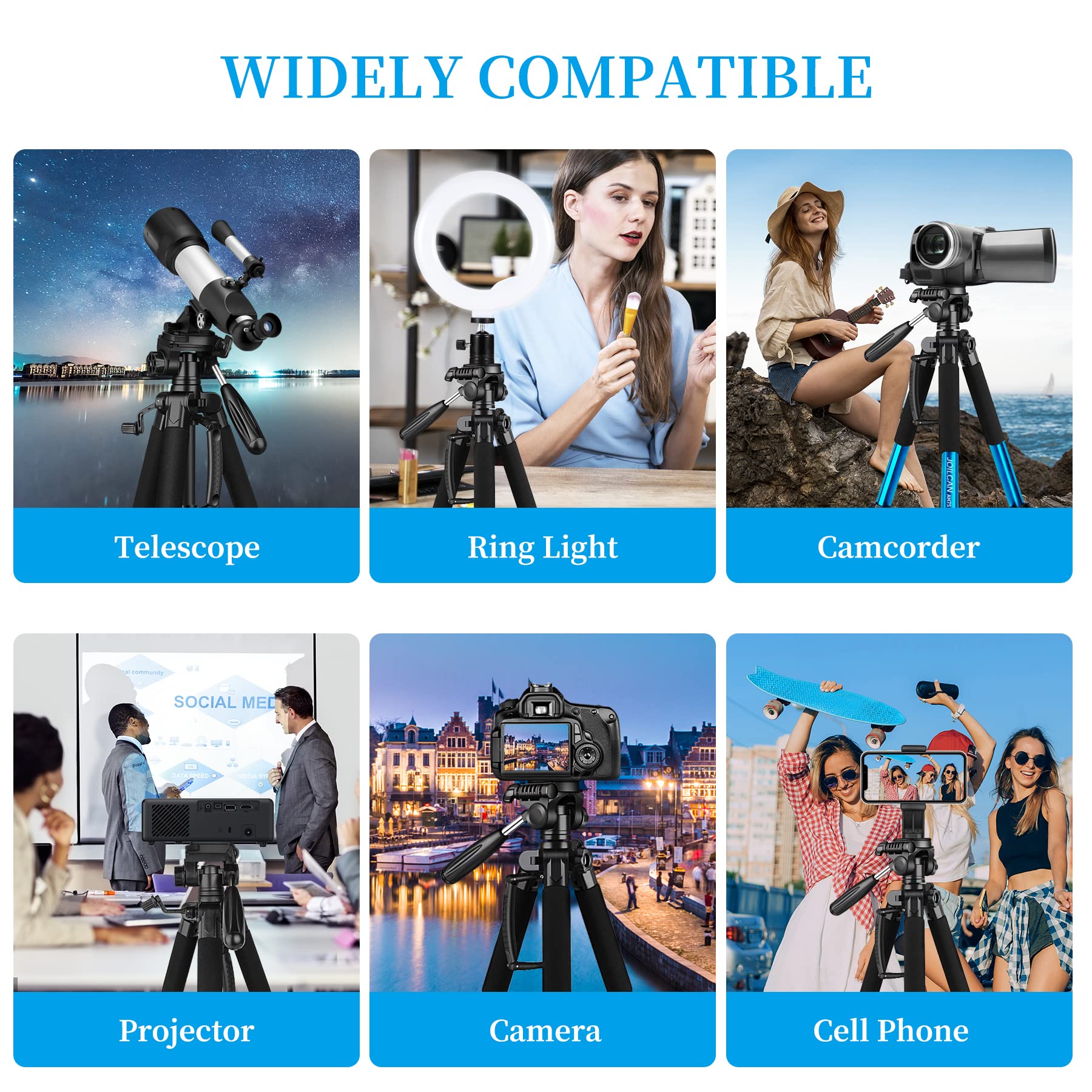 Joilcan 74 Inches Tripod For Camera