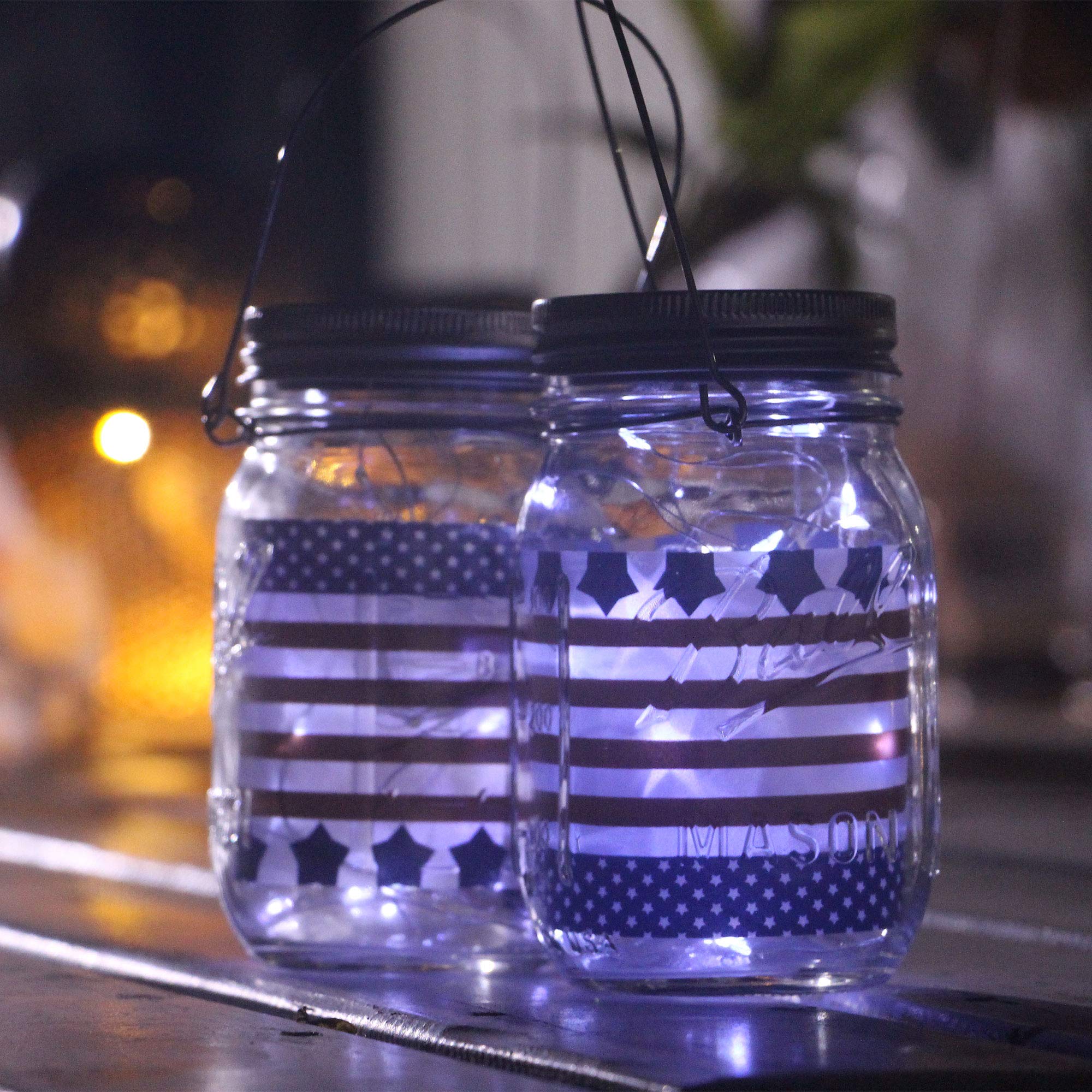 Yjfwal Solar Mason Lid Light, 8 Pack 30Led Mason Jar Fairy Lights,Including 8 Hangers And 2 Pcs Fairy Decor Pvc (Jars Not Included), Courtyard Garden, Interior Decora (Cool White)