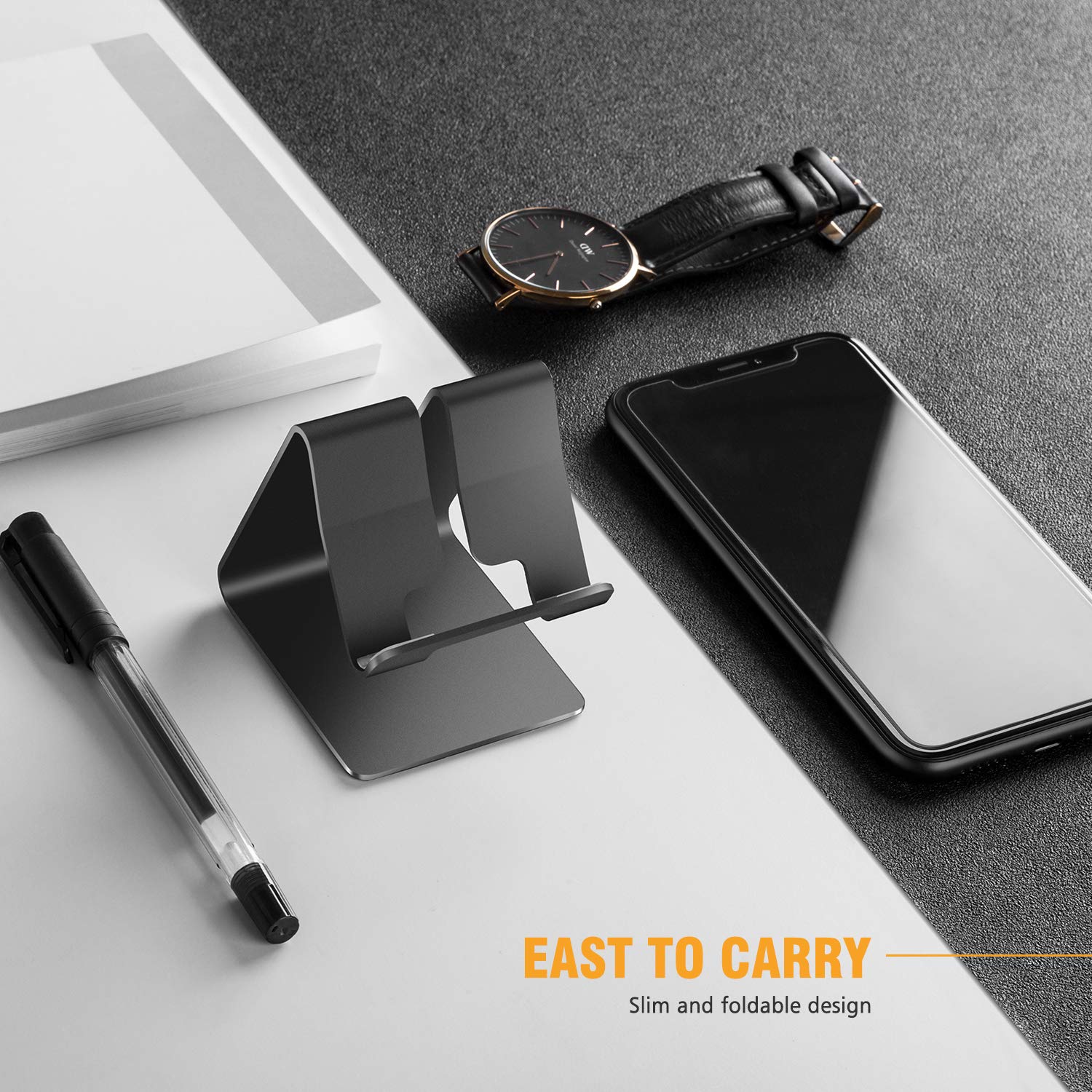 Oribox Cell Phone Stand, Stand For Office Desk, Aluminum Desktop Solid Desk Stand