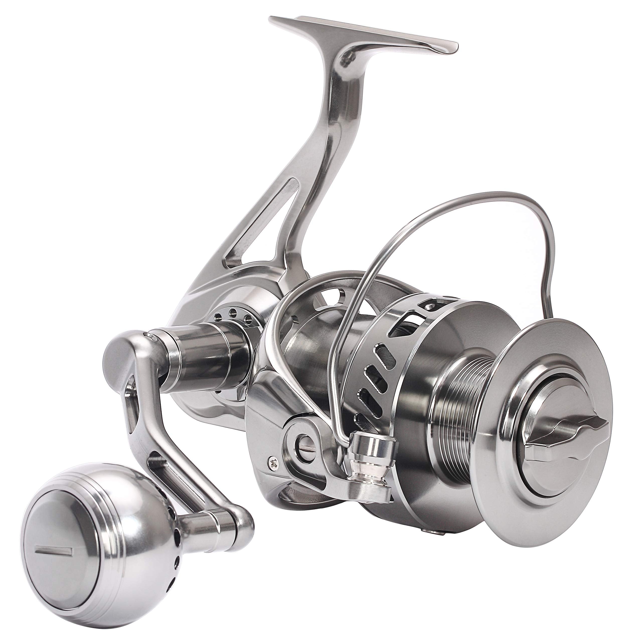 Saion Cnc Full Metal Spinning Fishing Reel Powerful Saltwater Reel 20Kg/44Lb 30Kg/66Lb Long Cast Big Game Boat Fishing 11+1 Stainless Steel Ball Bearings