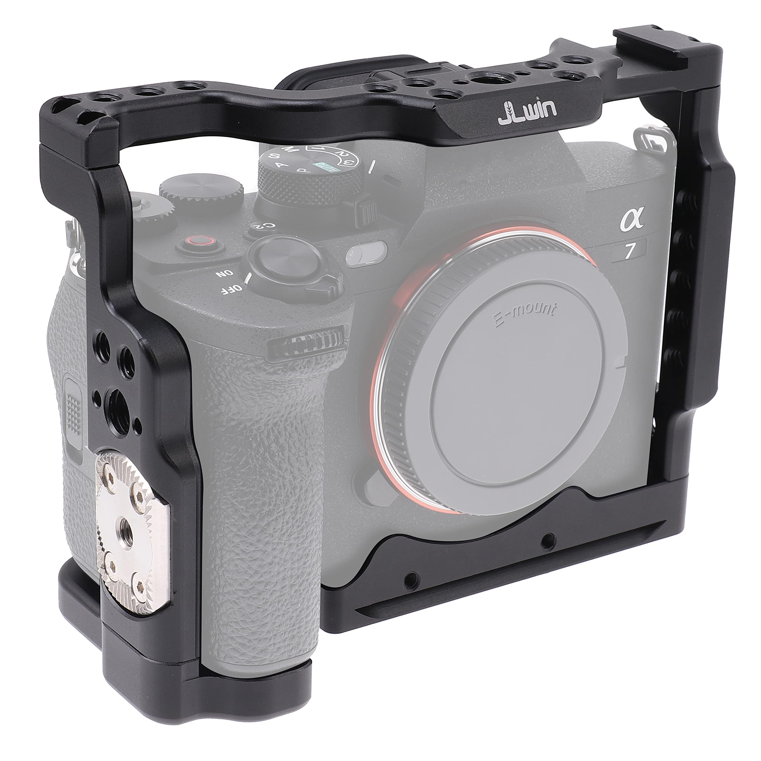 Fotga Jlwin Alloy Aluminum Camera Cage Bracket Stabilizer For Sony A7Iv A7 Mark Iv A7M4 A7Siii A7Sm3 Mirrorless Camera Video Film Making Compatible With Arca Swiss Clamp