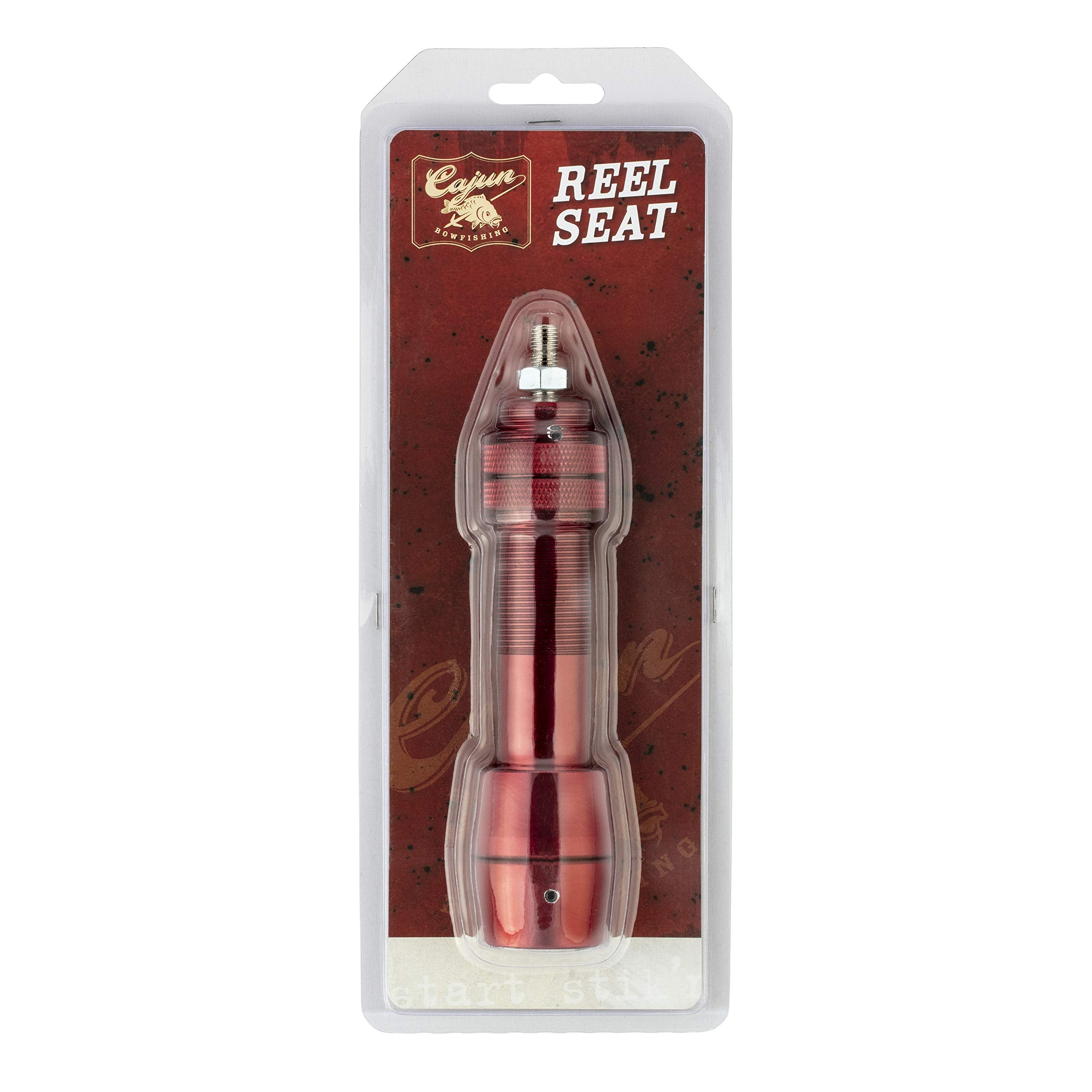 Cajun Bowfishing Reel Seat - Premium Anodized Hoods, Stabilizer Bushing Screw-In, Fishing Rod Attachment, Extreme Durability, Maximum Performance
