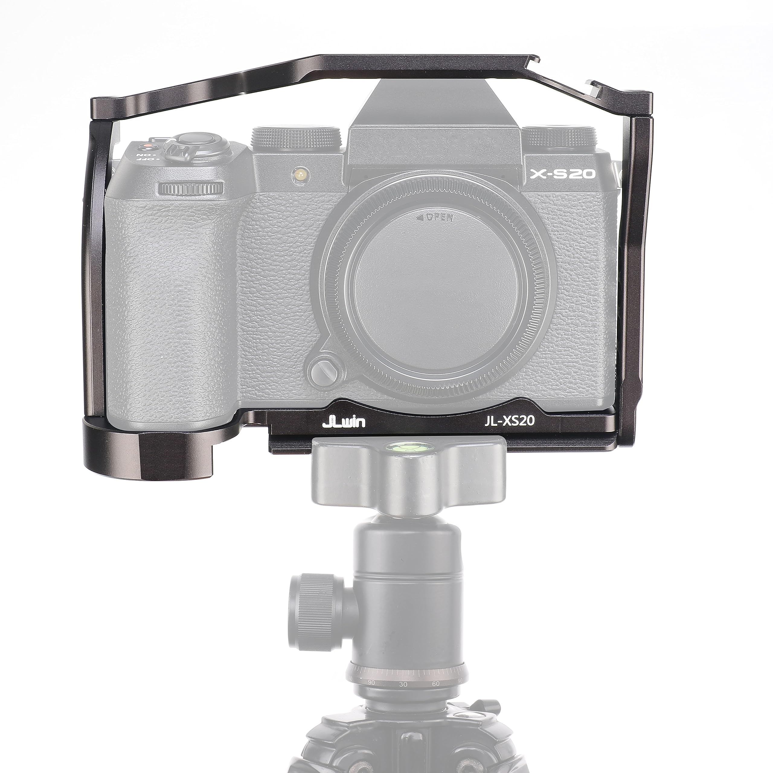 Fotga S20 Camera Cage Stabilizer Bracket With 1/4" 3/8" Mount For Fujifilm X-S20 Mirrorless Camera Video Making Filmmaking Arca Swiss Mount