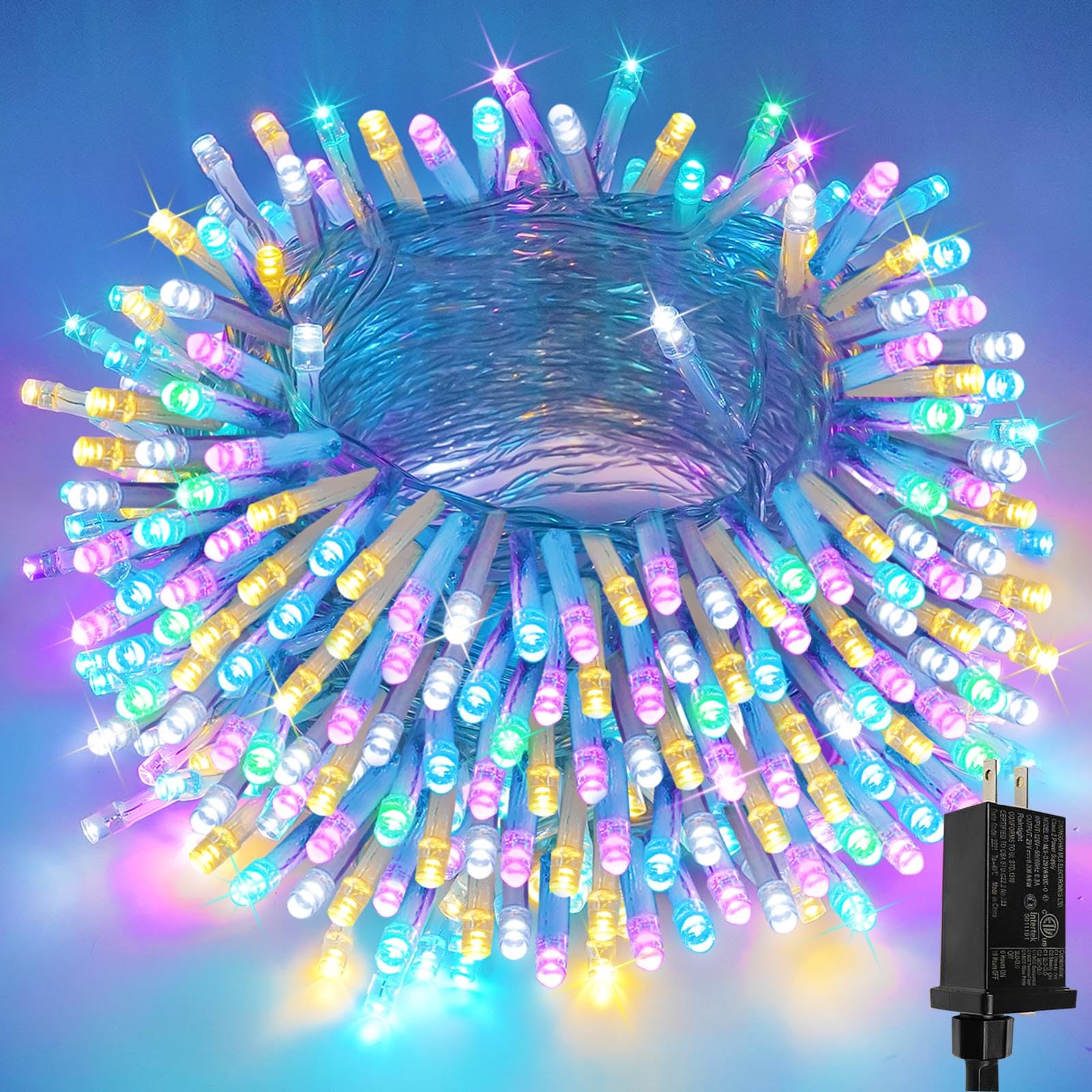 Sanjicha Extra-Long 66Ft Easter String Lights Outdoor Indoor, 200 Led Easter Pastel Lights Multicolor Easter Decorations Lights,Waterproof 8 Modes Plug In Twinkle Fairy Lights For Easter Bedroom Decor