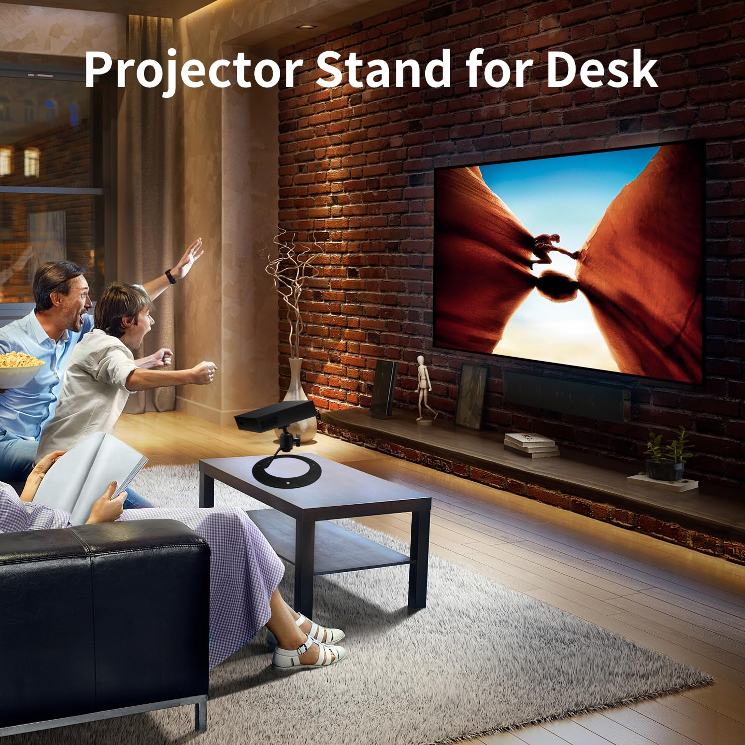 Tonalee Projector Stand Table Tripod: Ballhead Angle 360 Degree Adjustable With 1/4" Screw For Most Projectors Webcams