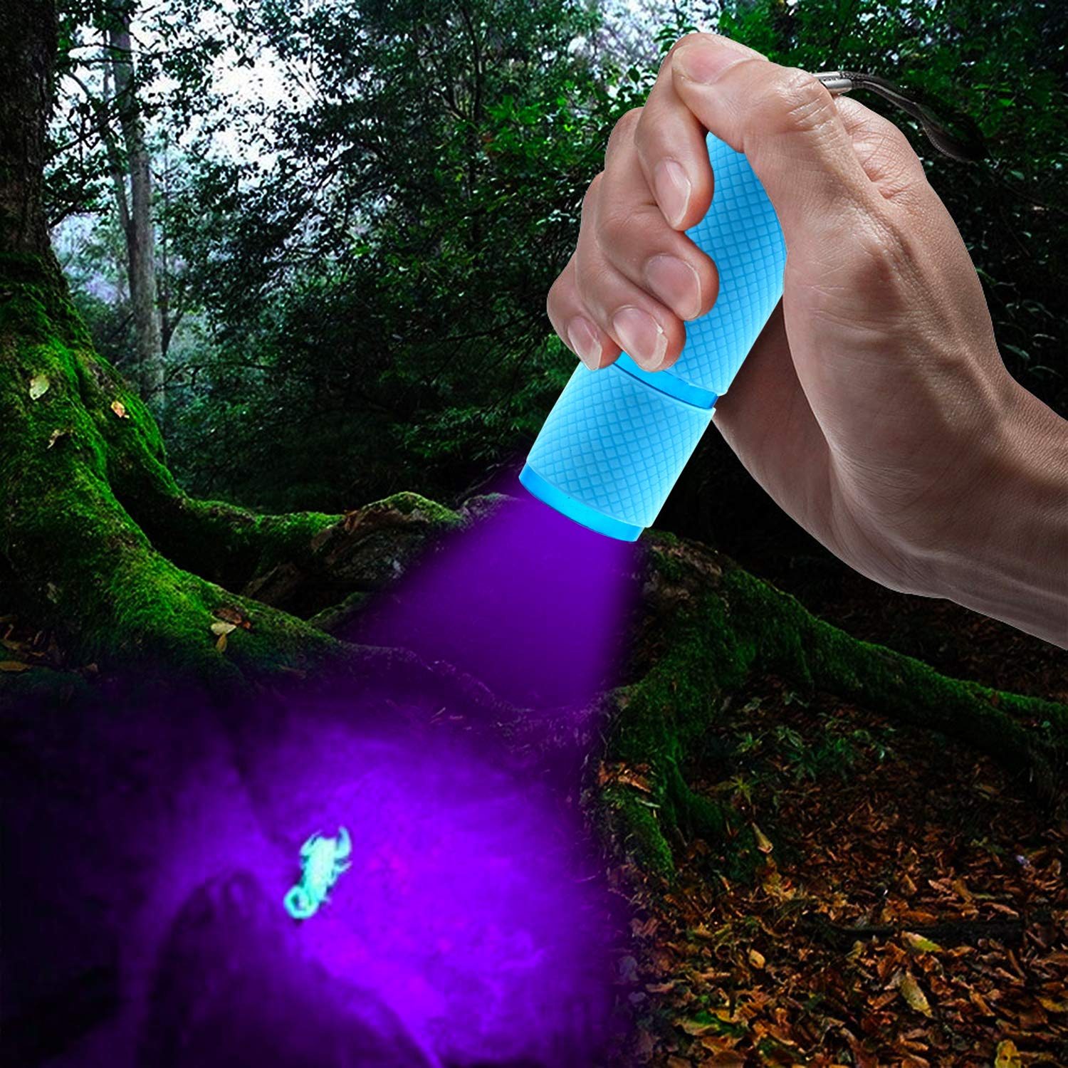 Rocutus Led Flashlight,4 Pack Small Glow Flashlights Mini Led Flashlights Rubber Coated Flashlights With 9 Led Lights,Portable Handy Lights For Camping, Hiking, Indoor,Nail Gel Dryer