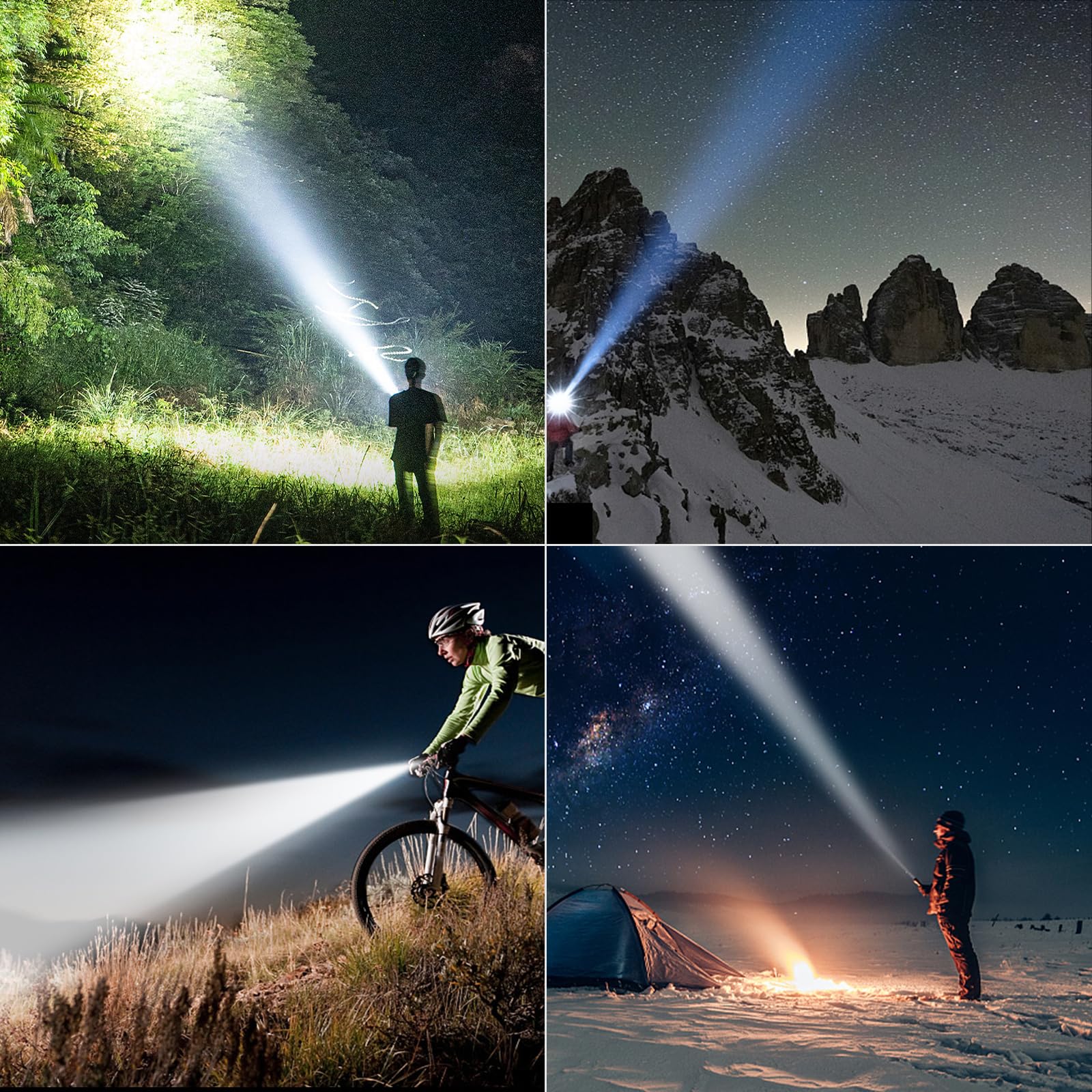 Nicron 1000 Lumens Rechargeable Tactical Flashlight: Led Flashlight Small, Bright, Powerful For Camping, Charged With Type C Cable