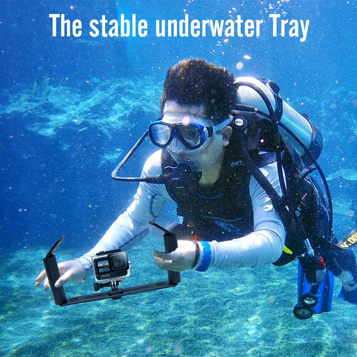 Nitescuba Diving Rig Underwater Camera Housing Tray Handheld Grip Video Light Stabilizer Scuba Gimbal For Gopro Hero, Work For Hero 11/10/9/8/7/6 Action Camera,Ns050