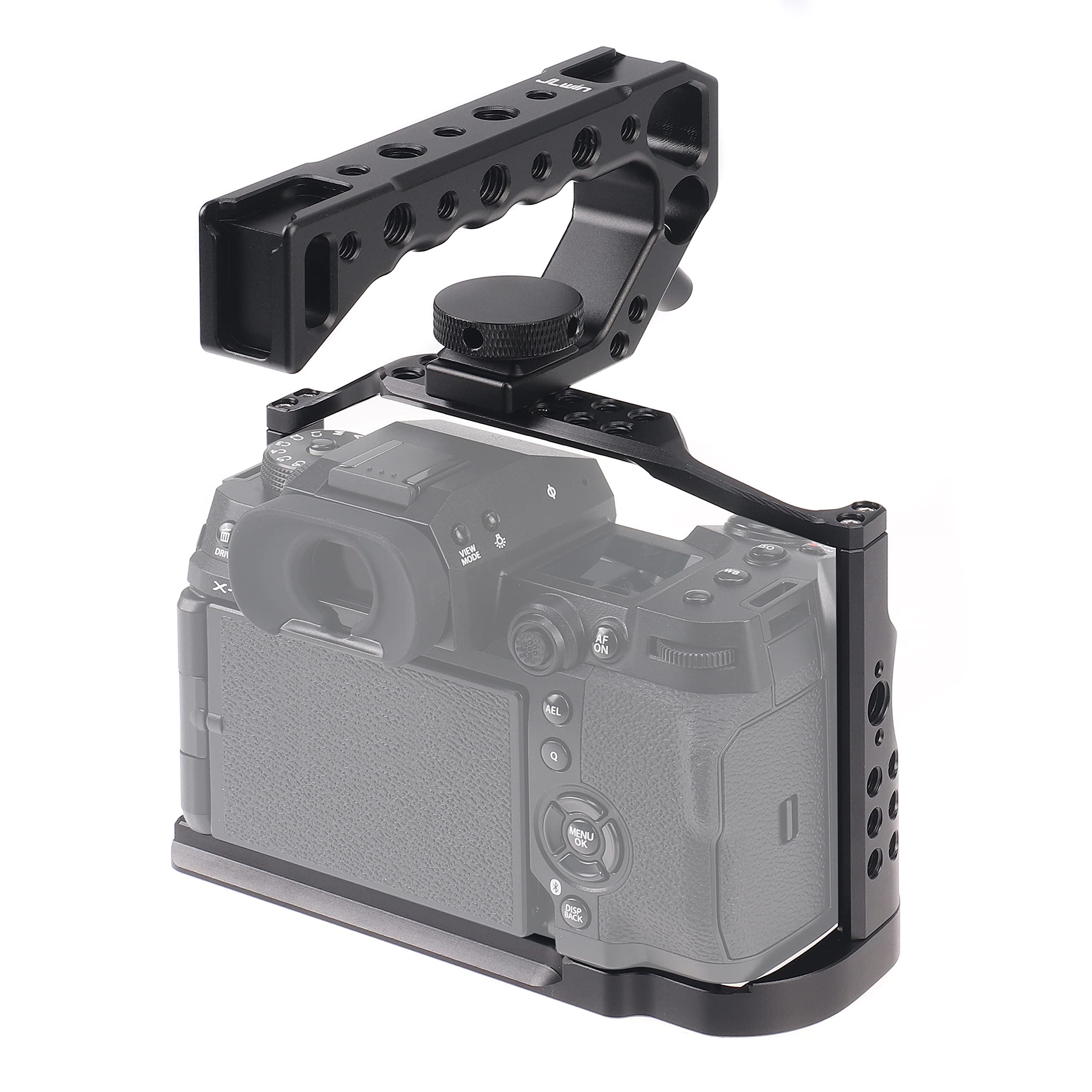 Fotga Alloy Aluminum Camera Cage Bracket Stabilizer + Top Handle For Fujifilm X-H2 X-H2S Dslr Camera Video Film Making Compatible With Arca Swiss Clamp