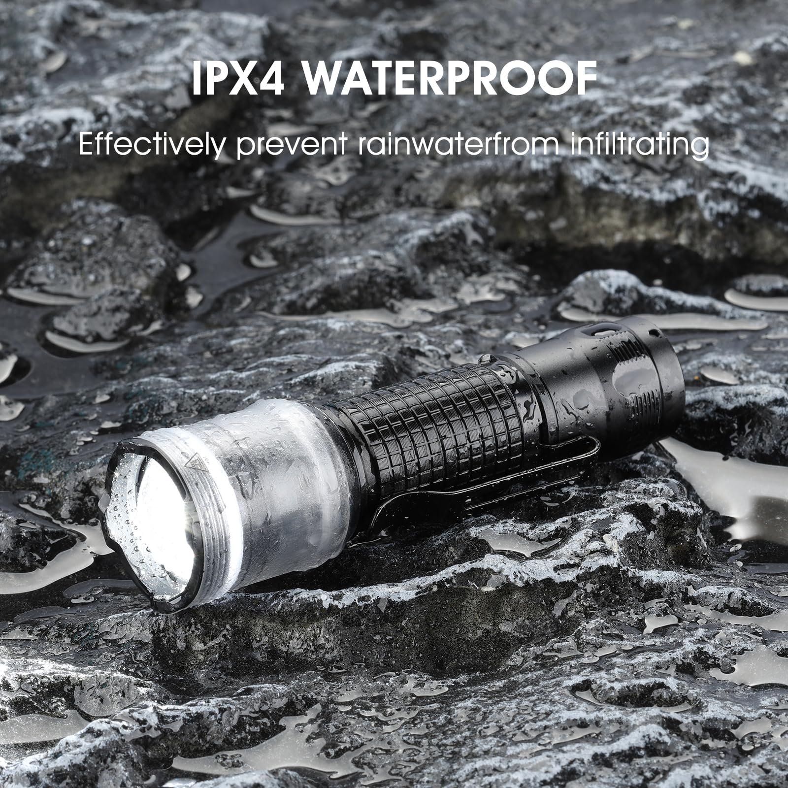 Zti Mini Flashlights 1500 High Lumens, Compact Powerful Emergency Flashlight 4 Lighting Modes, Bright Small Flashlight Rechargeable, Tail Switch Pocket Led Flashlight For Outdoor And Edc, Camping (White)
