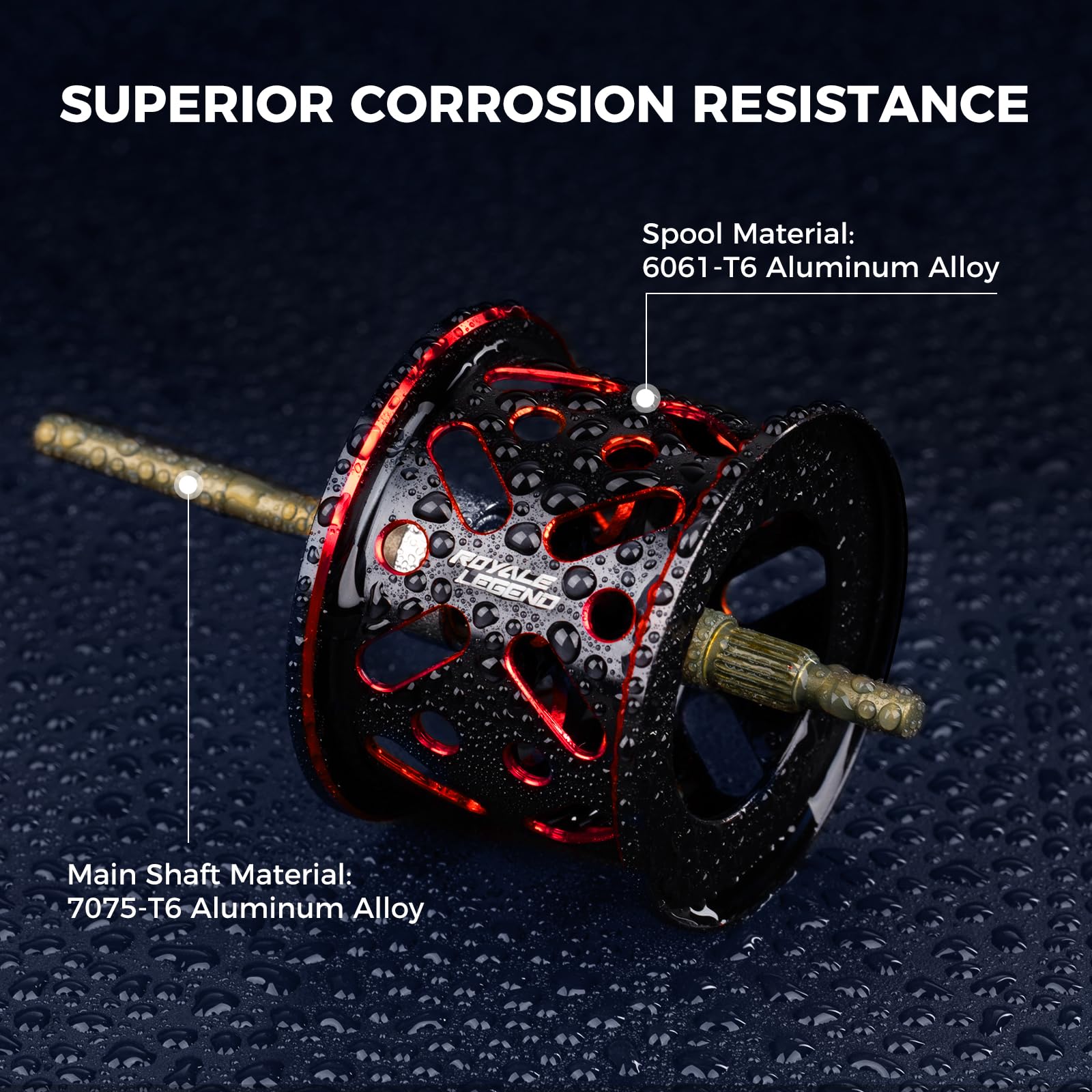 Kastking Royale Legend Fishing Reel - Ultra-Light Aluminum Spool, Corrosion Resistant, Compatible With Royale Legend Ii/Gt Baitcasting Reels