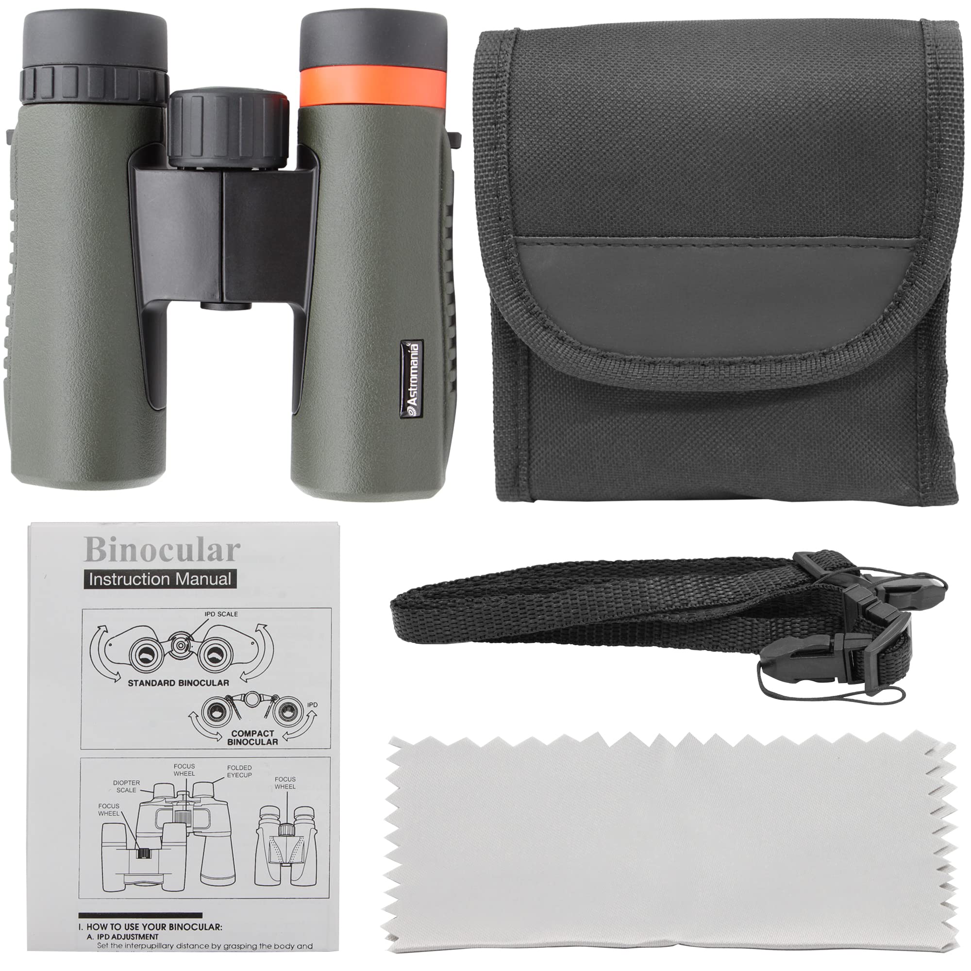 Astromania 8X26 Compact Binoculars Waterproof For Traveling, Wildlife, Camping And Sport Games, Theater And Concerts, Bird Watching