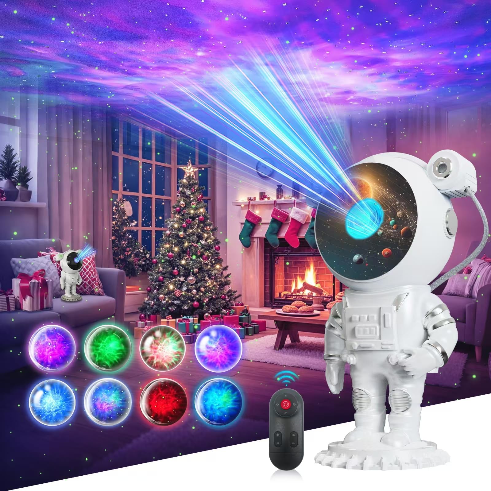 Aspiremit Astronaut Galaxy Projector - Space Light Projector For Bedroom Kids, Astronaut Night Light Projector, Star Light Projector Galaxy With Timer & Remote, Christmas  For Kids, Room Decor, Party