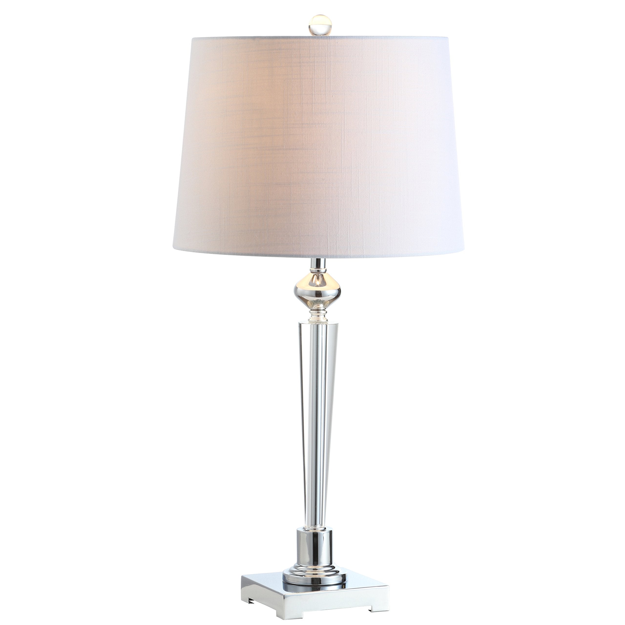 Jonathan Y Jyl2051A Foster 28.25" Crystal Led Table Lamp Traditional French Country Bedside Desk Nightstand Lamp For Bedroom Living Room Office College Bookcase Led Bulb Included, Clear