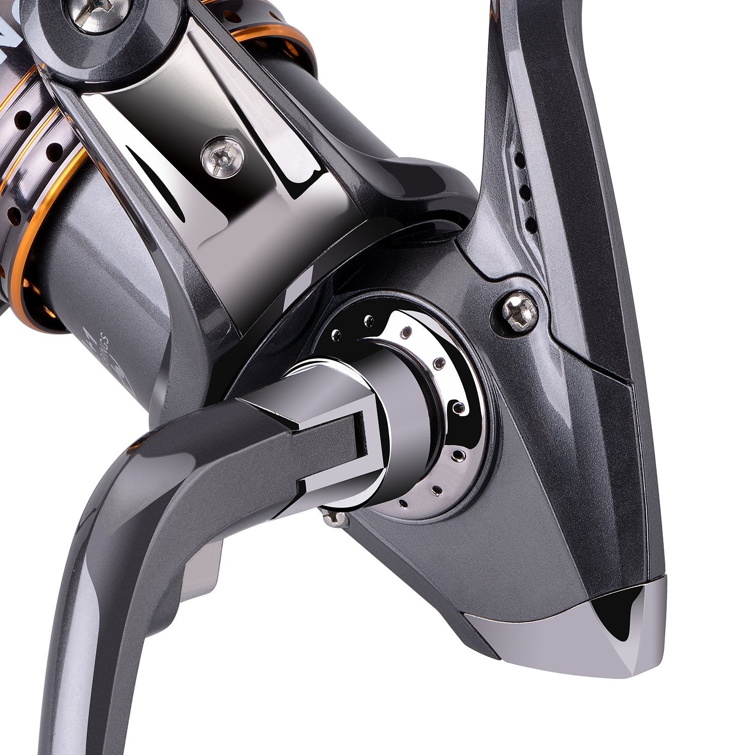 Plusinno Hongying Series Fishing Reels Spinning Freshwater Saltwater With 5.2:1 Gear Ratio Metal Body Left/Right Interchangeable Collapsible Handle Spinning Fishing Reel