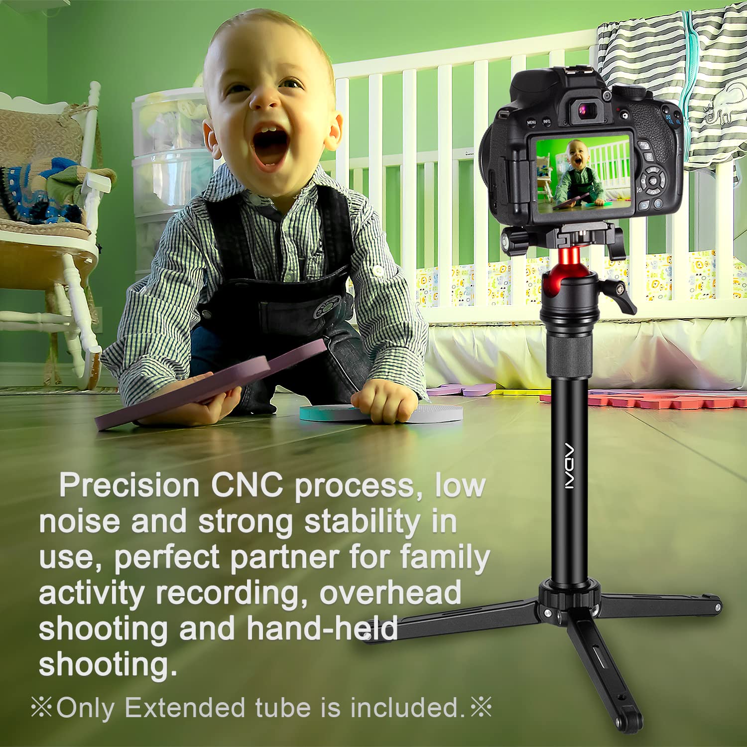 Adai Gimbal Extension Pole Aluminum Alloy Bar 1/4" Universal Rod Compatible With Dji Ronin S,Ronin Sc,Osmo Mobile 3, Om 4,Zhiyun Crane 2 V2 Stabilizer Dslr Camera