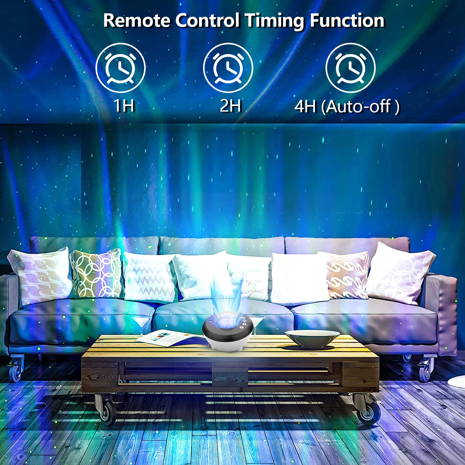 Syslux Star Galaxy Projector - Night Light With Music Speaker, White Noise, Alexa Compatible For Kids, Adults, Gaming Room, Home Theater Decorations