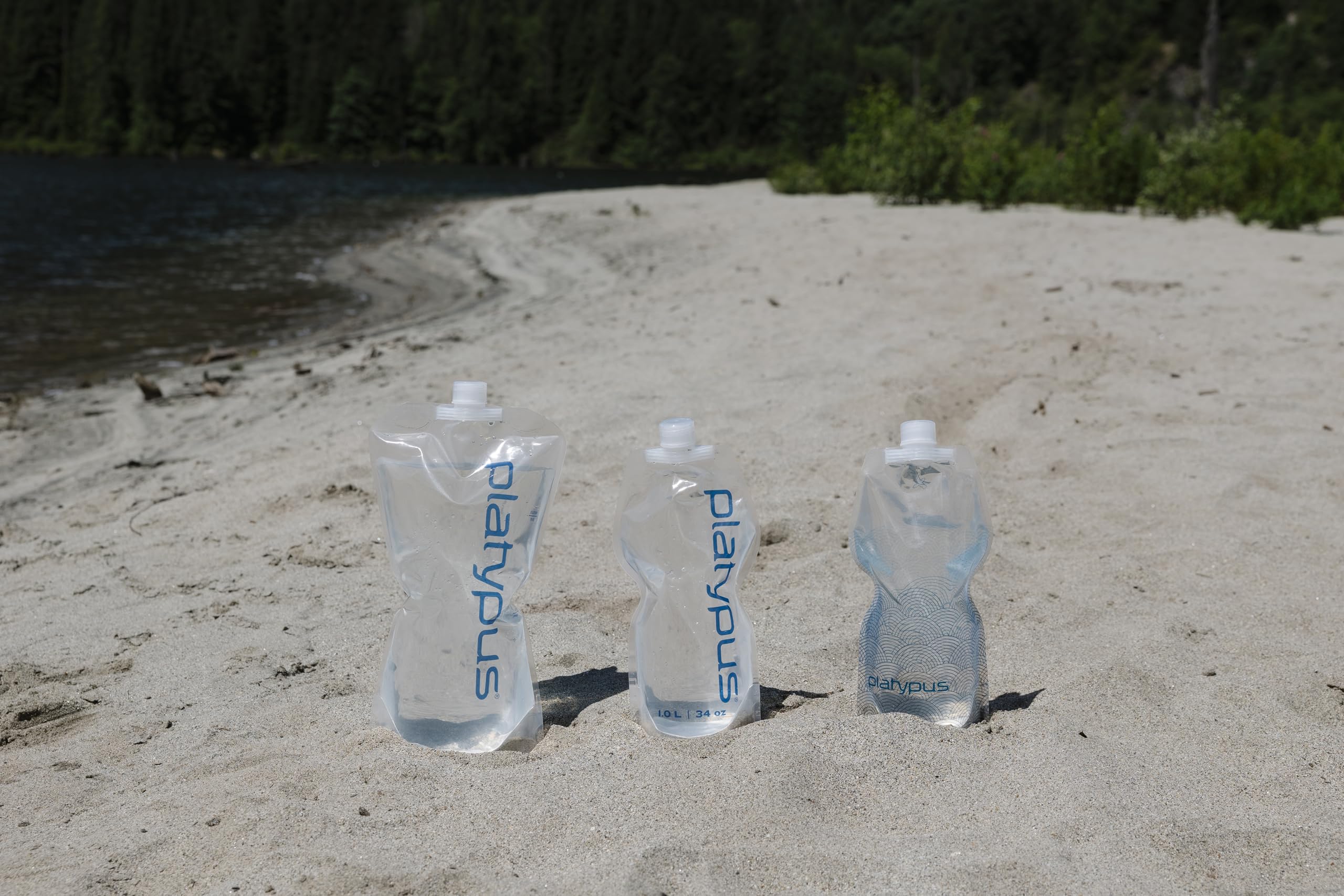 Platypus Softbottle Collapsible Backpacking Water Bottle With Closure Cap