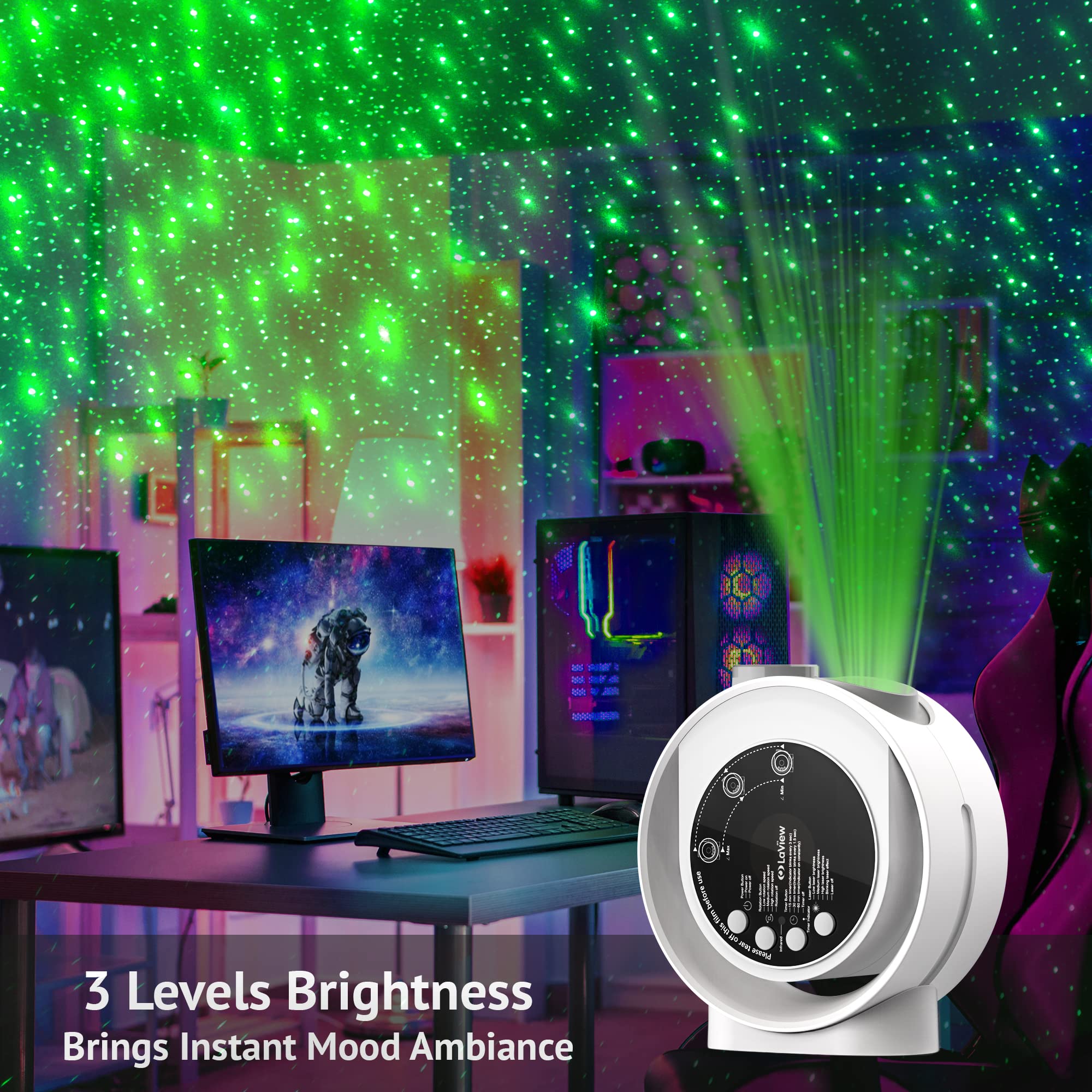 Laview Home Planetarium Star Projector, Ultra Clear Galaxy Projector With 130 Ft² Projection Area, Auto-Off Timer, Remote Control, Night Light For Room Decor, 6K Discs, For Kids/Adult