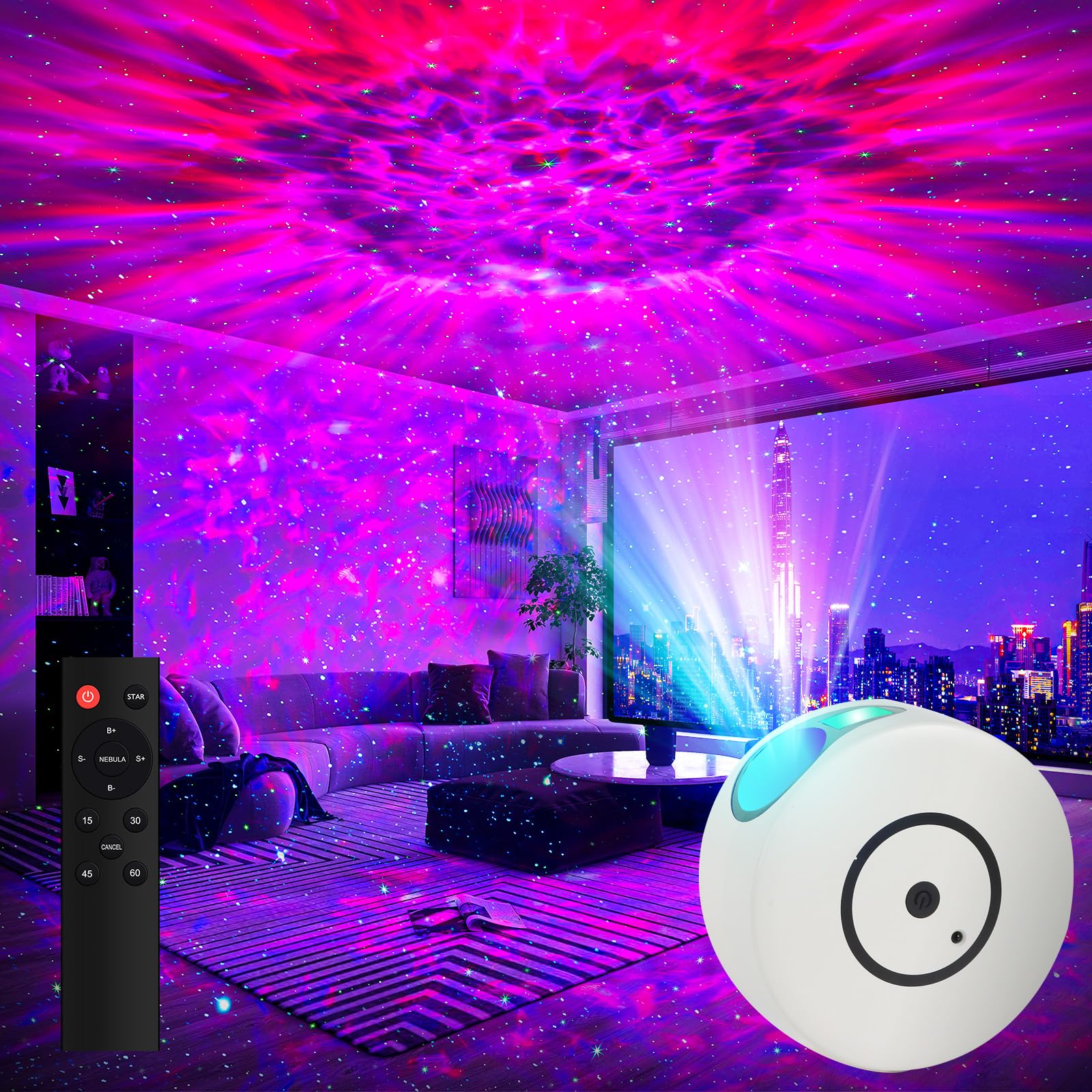Incamity Star Projector, Galaxy Projector For Bedroom, Night Light For Kids Adults, Bedroom, Home Theater, Living Room Decor