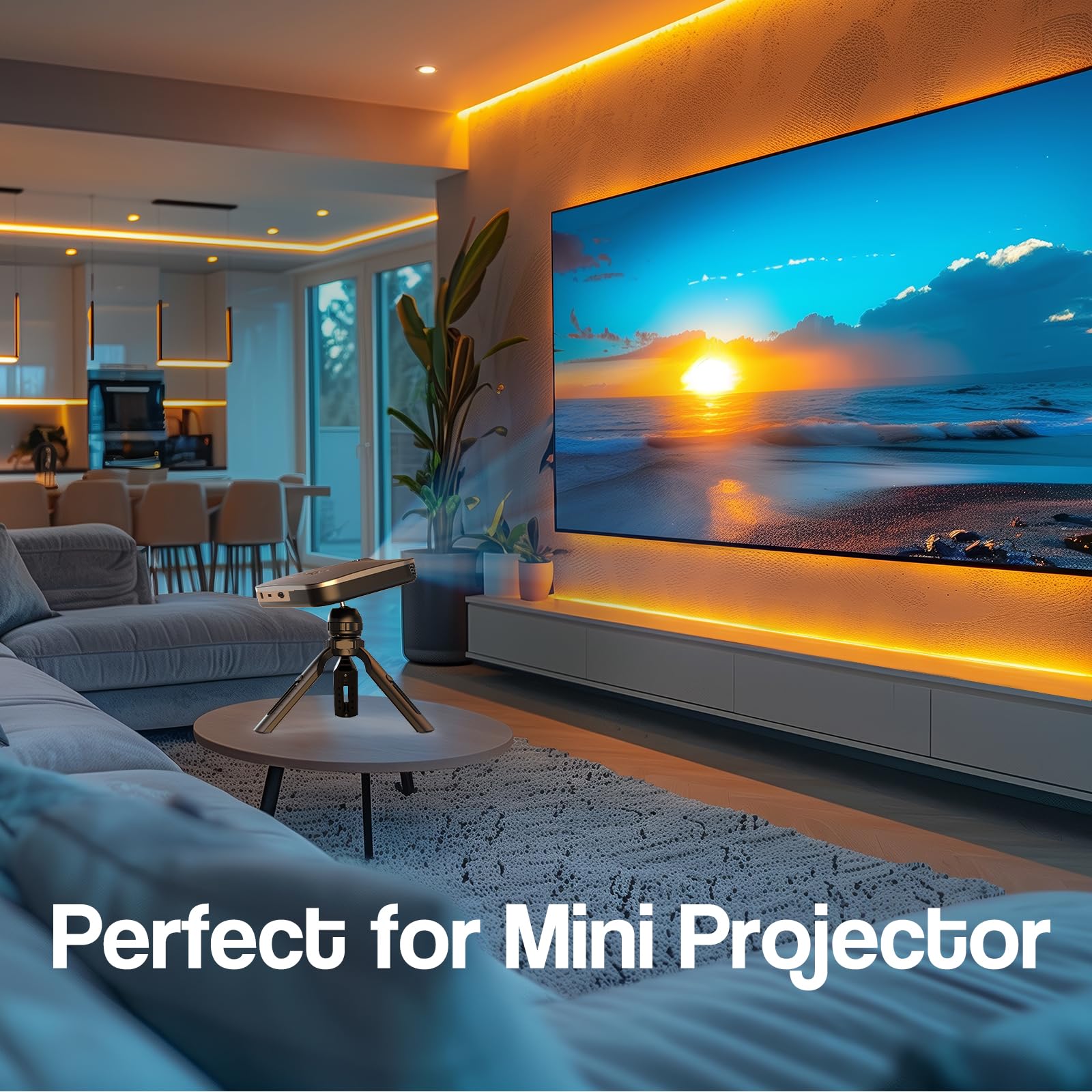 Dawasapat Mini Projector Stand, Table Top Mini Projector Tripod With Tilt Angle Adjustable Small Tripod For Cameras, Dslr, Smartphones