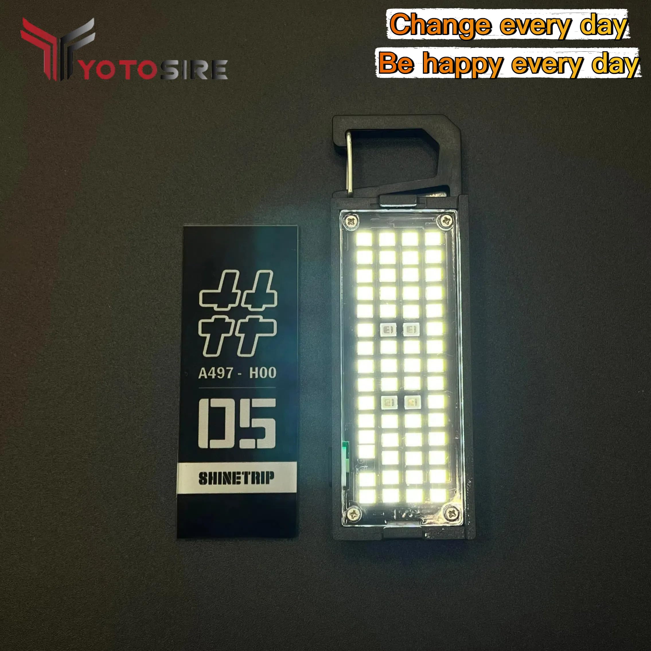 Yotosire Mini Magnetic Rechargeable Keychain Flashlight - 8 Modes (Strobe/Sos/Red Light) Utility Light With 4 Diy Acrylic Covers, Compact Usb-C Handheld Light For Camping, Hiking, Emergency, Outdoor Survival