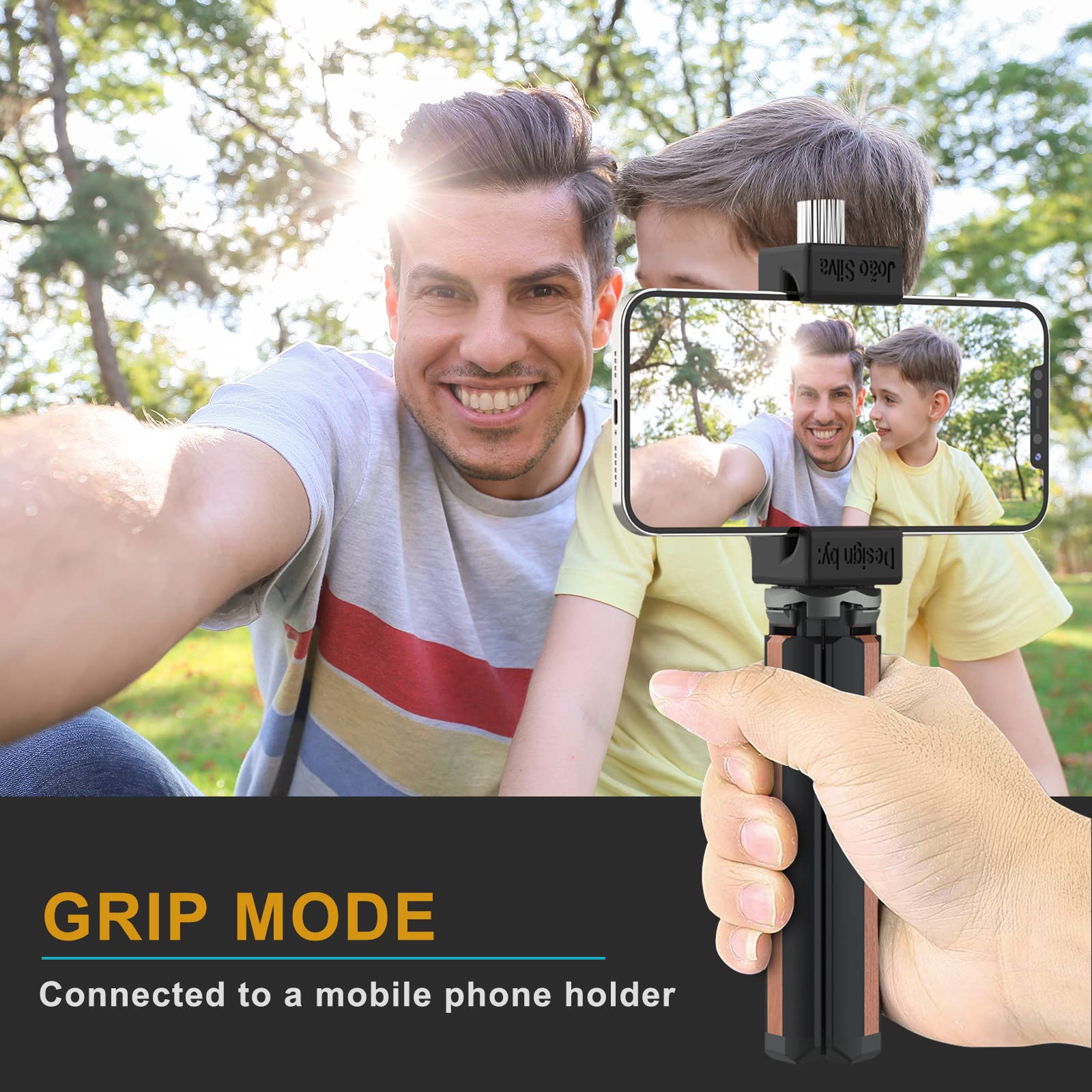 Poyinco Mini Tabletop Tripod Portable Iphone Tripod 1/4"-20 Mounting Screw And Folding Feet, Fits For Selfie Stick, Zhiyun, Osmo And All Camera Perfect For Photography Vlogging And Youtube.(Black)