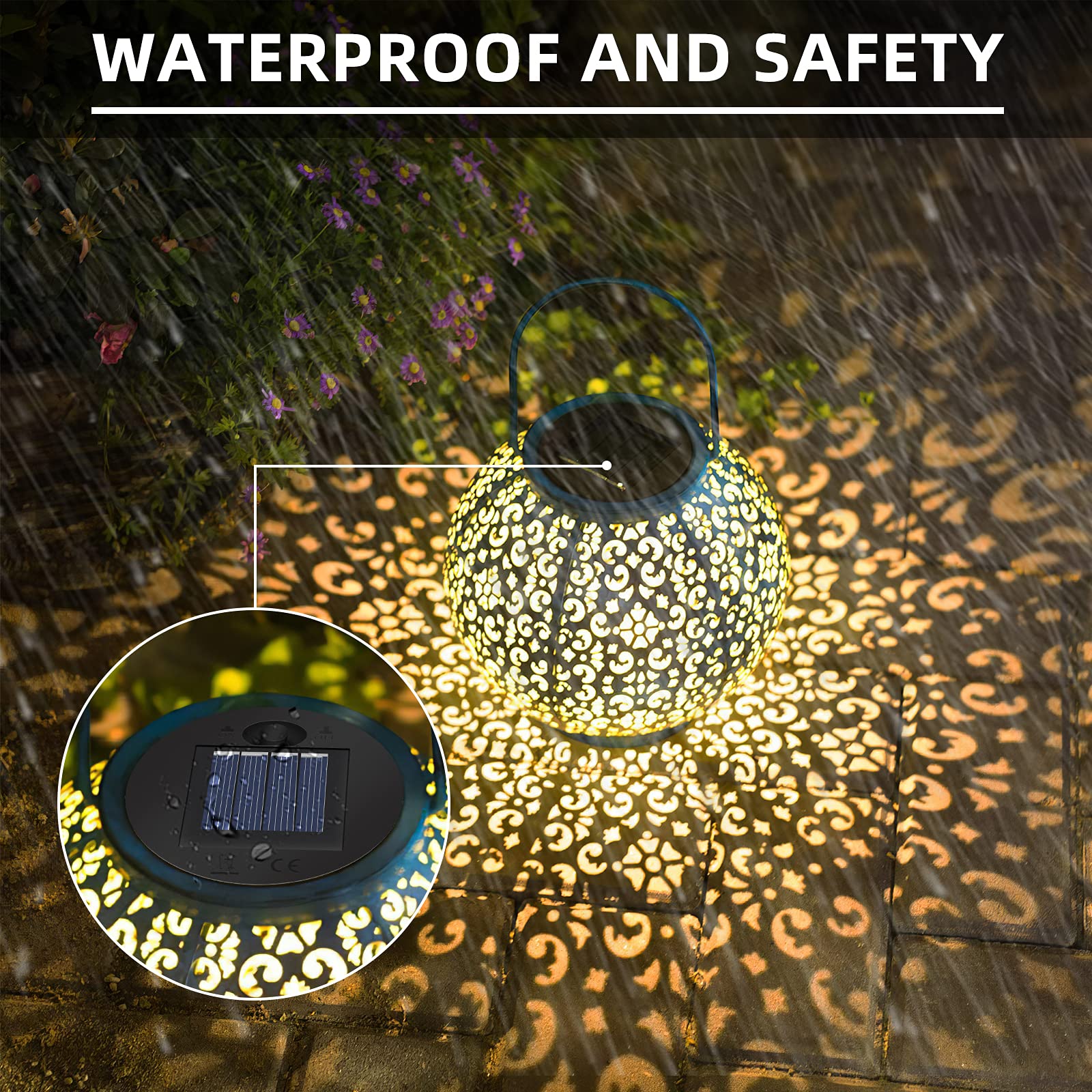 Yzerel 2 Pack Solar Lights Replacement Top - 7 Lumens Led Solar Panel Lantern Lid Lights , Lantern Light Replacement , Outdoor Solar Replacement Parts , Garden Patio Decor Light Up Your Space (2.76In)