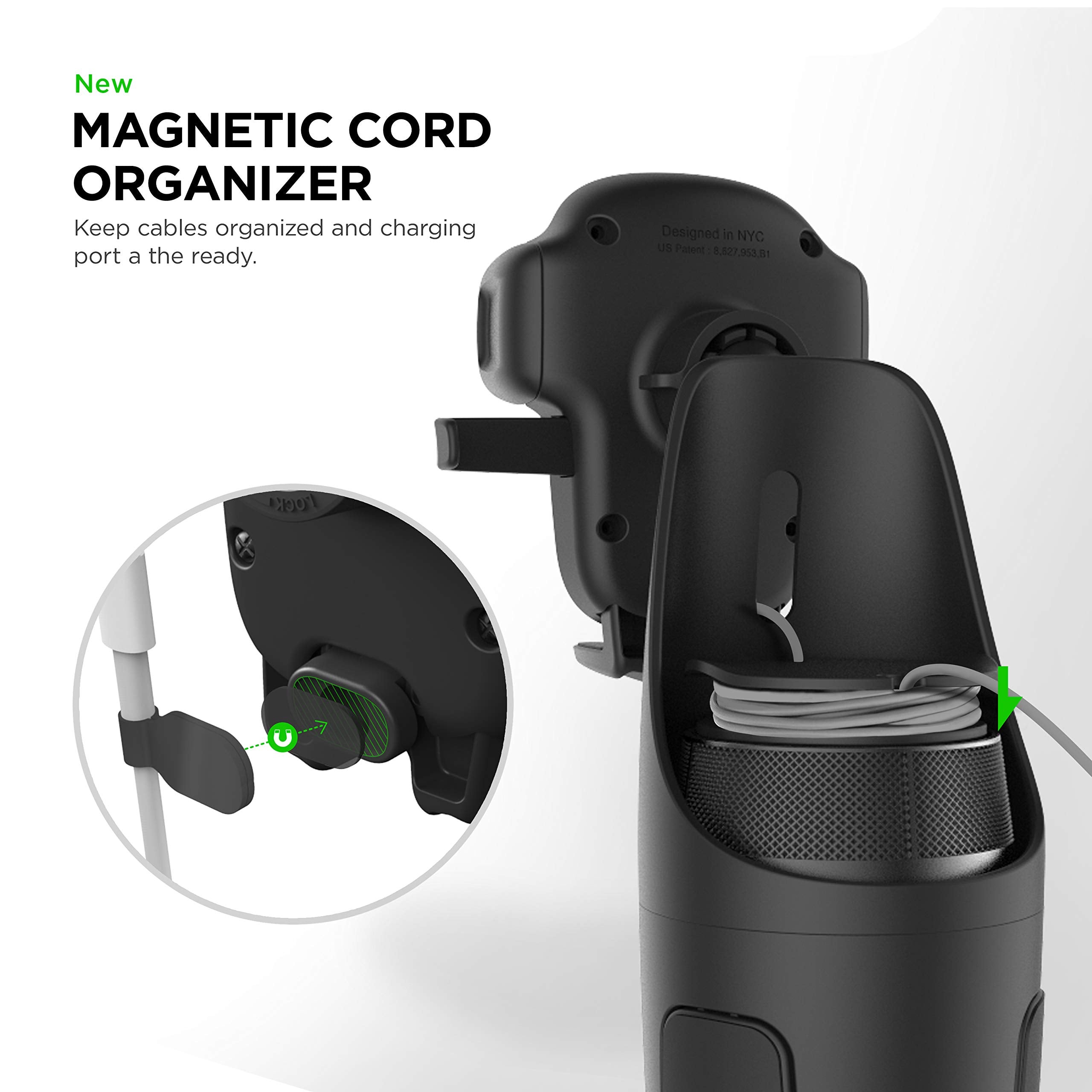 Iottie Easy One Touch 5 Cup Holder Mount - Universal Car Mount Phone Holder For Iphone, Google, Samsung, Moto, Huawei, Nokia, Lg, And All Other Smartphones