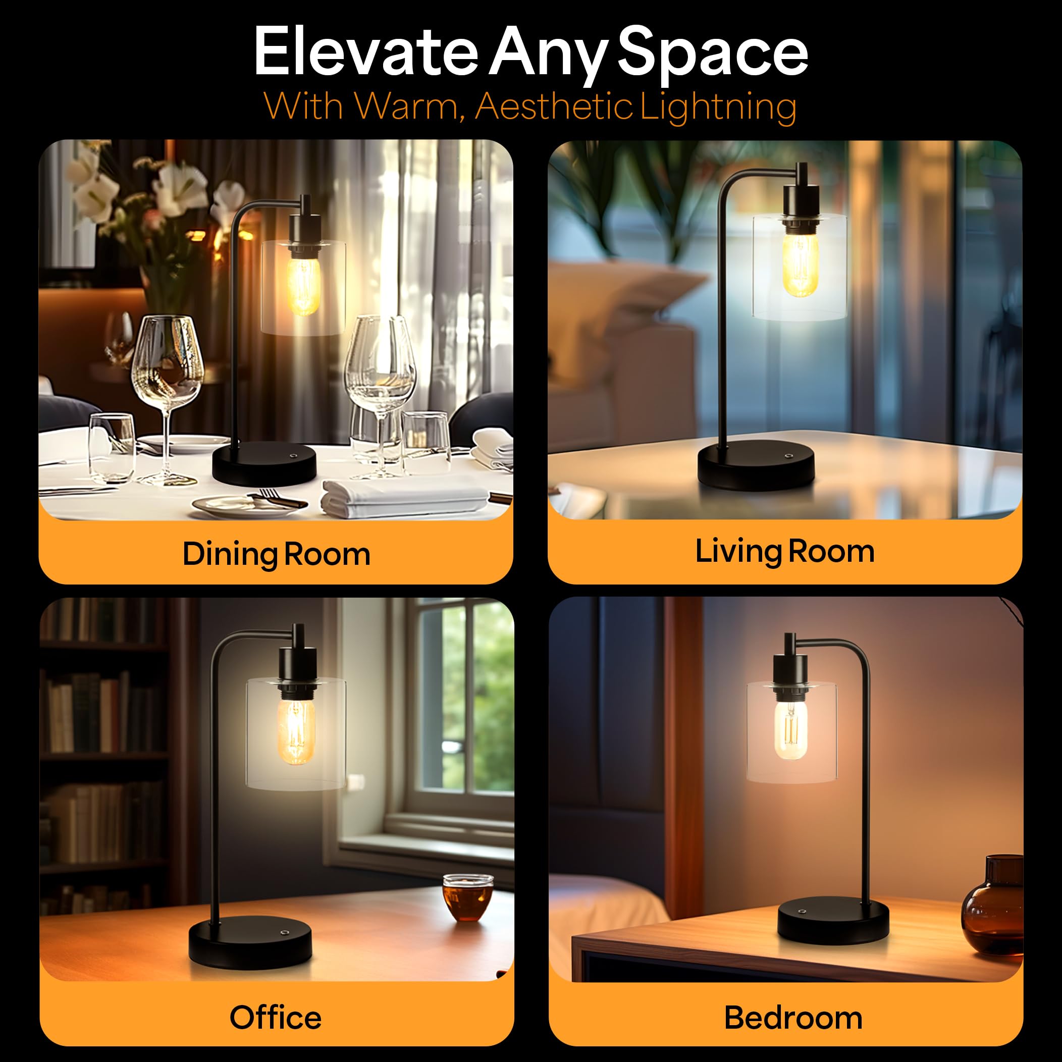 Luxxio Cordless Table Lamp - Rechargeable - Up To 40+ Hours, 3 Adjustable Led Brightness Settings, Non-Scratch Bottom, Warm White Color Temperature - Aluminium Base & Body – Industrial